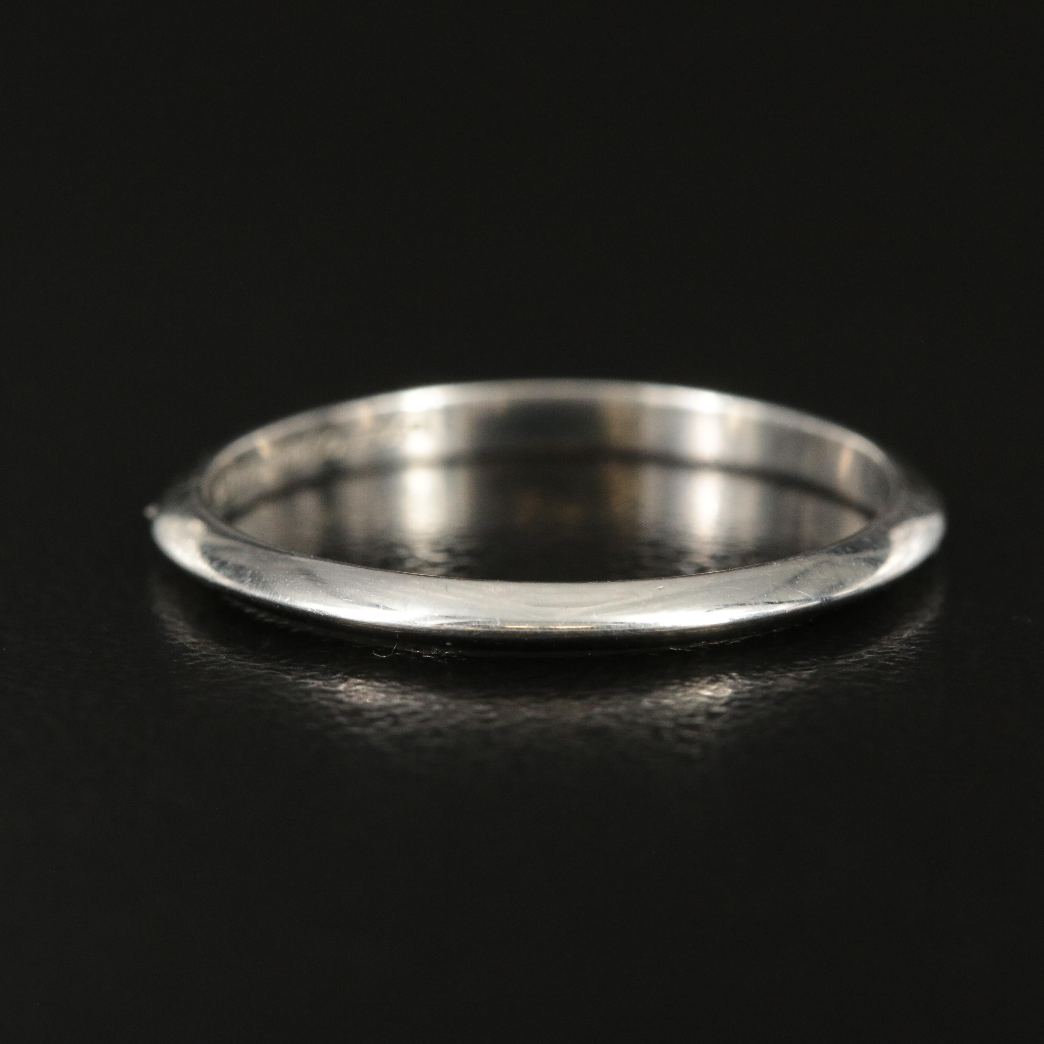 Tiffany & Co. Platinum Knife Edge Band