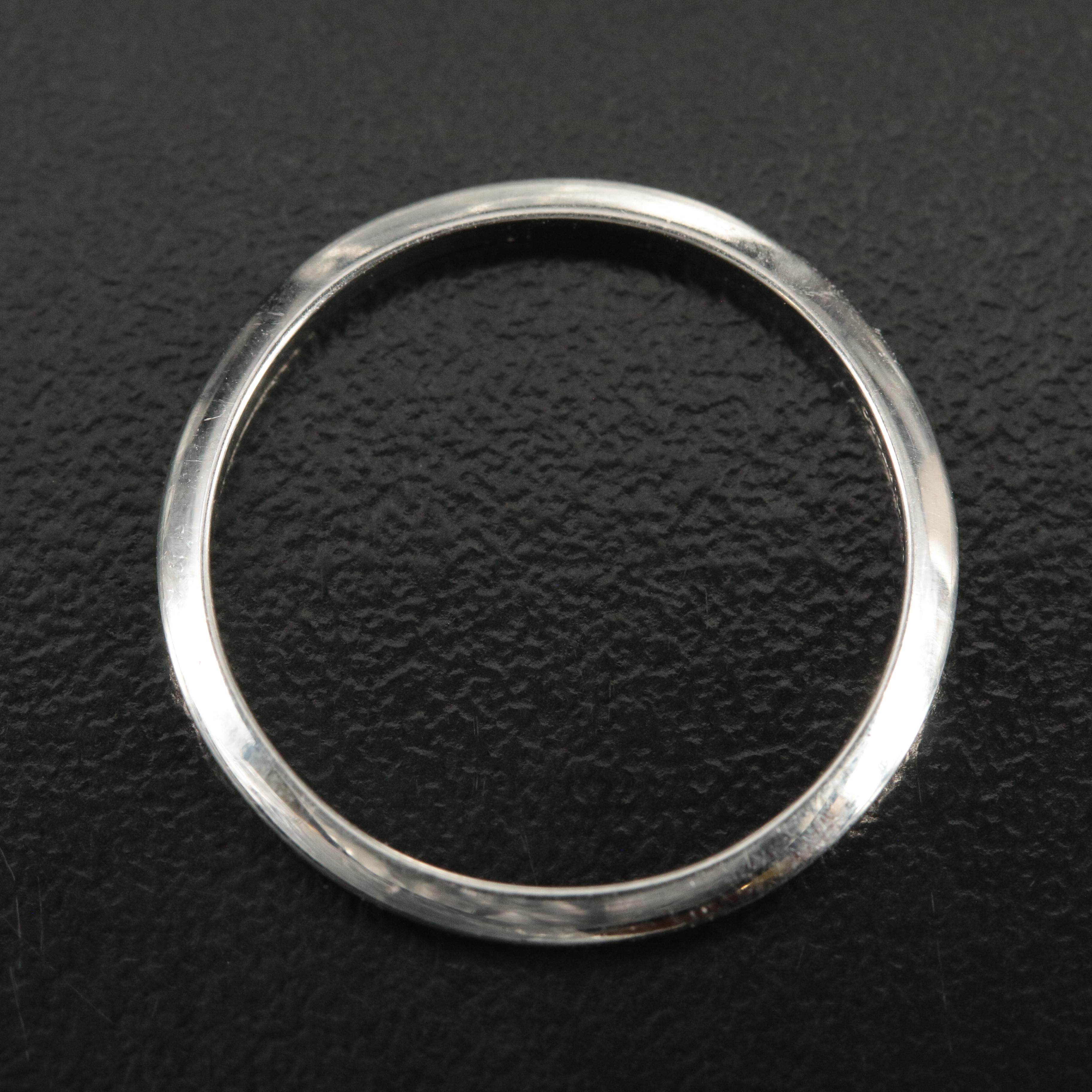 Tiffany & Co. Platinum Knife Edge Band