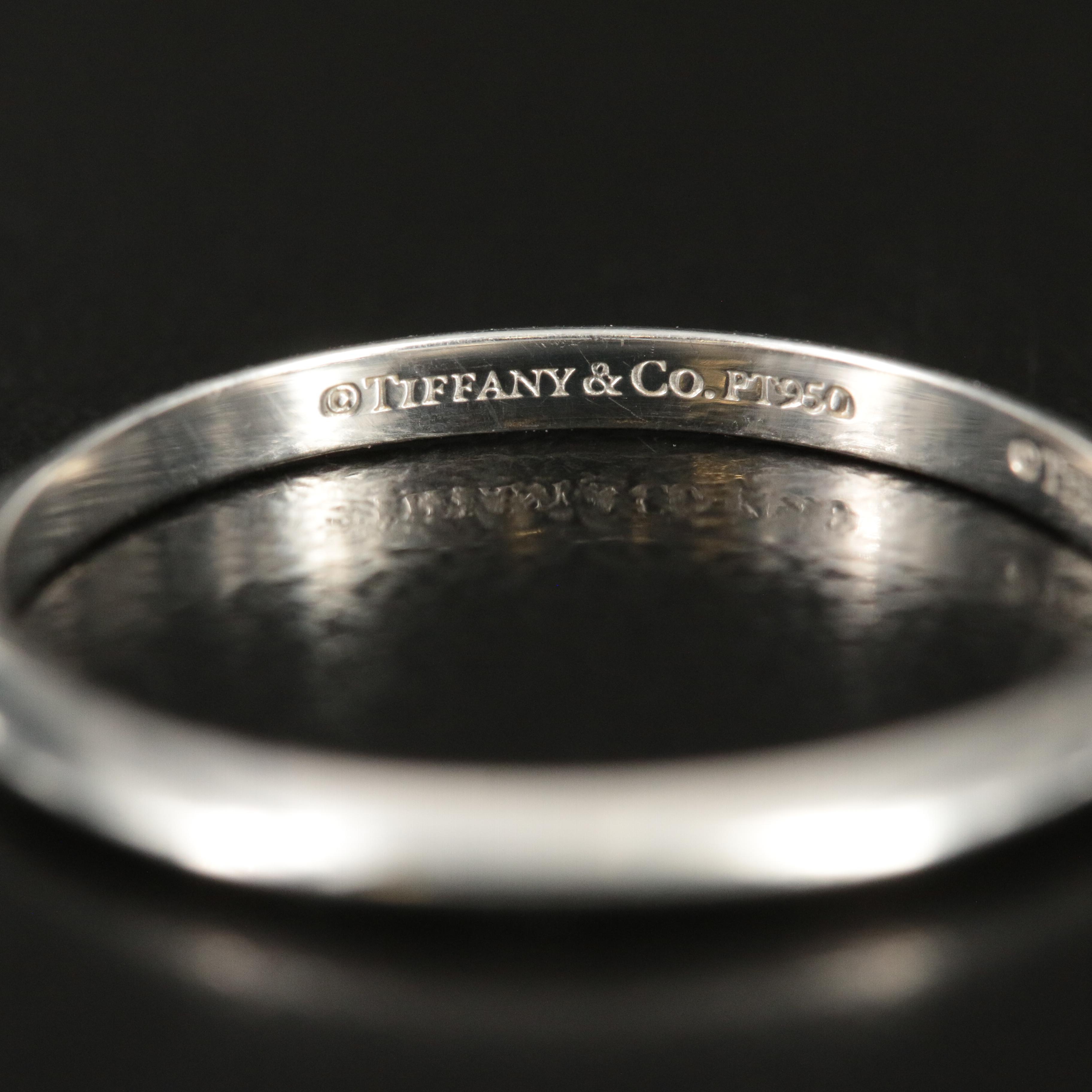 Tiffany & Co. Platinum Knife Edge Band