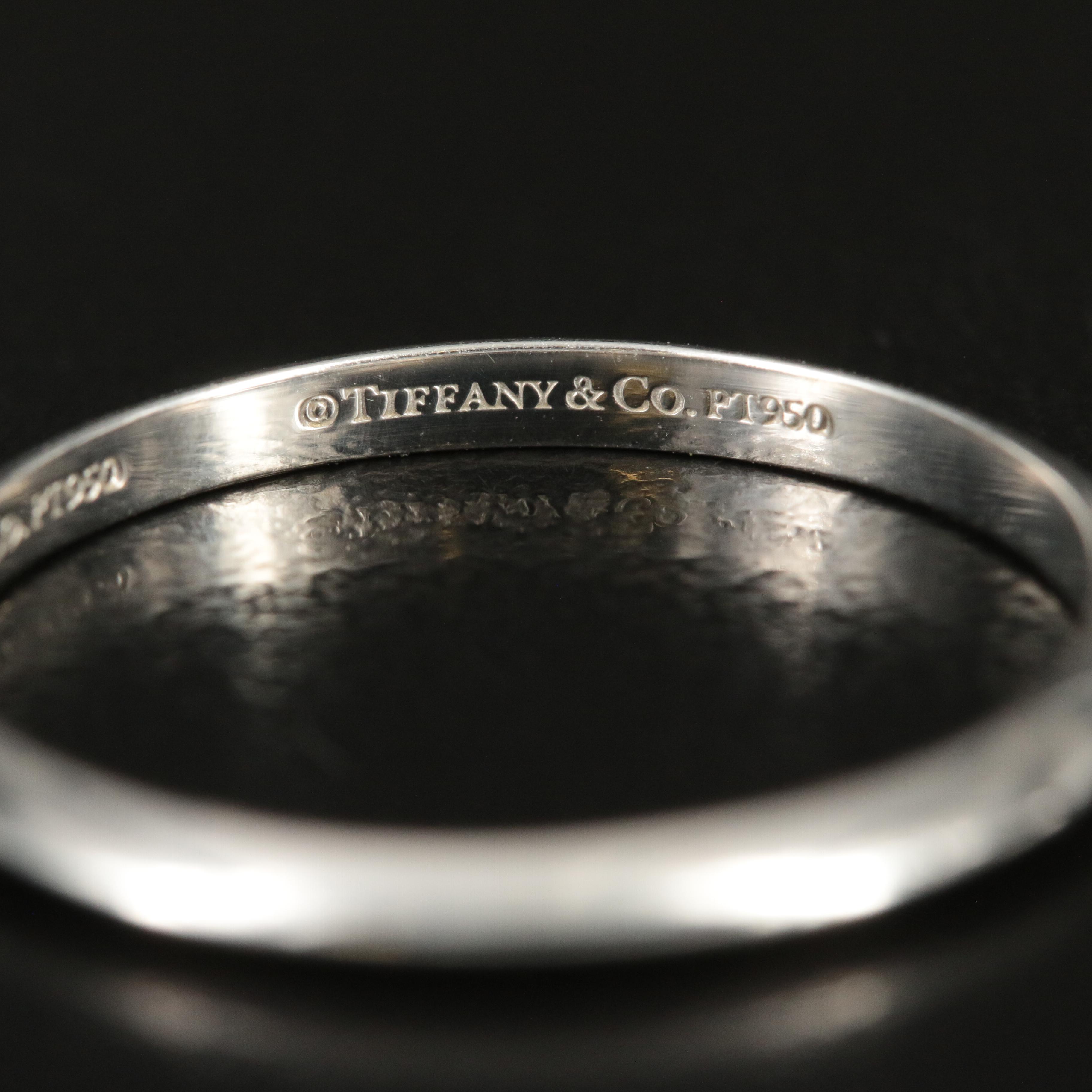 Tiffany & Co. Platinum Knife Edge Band