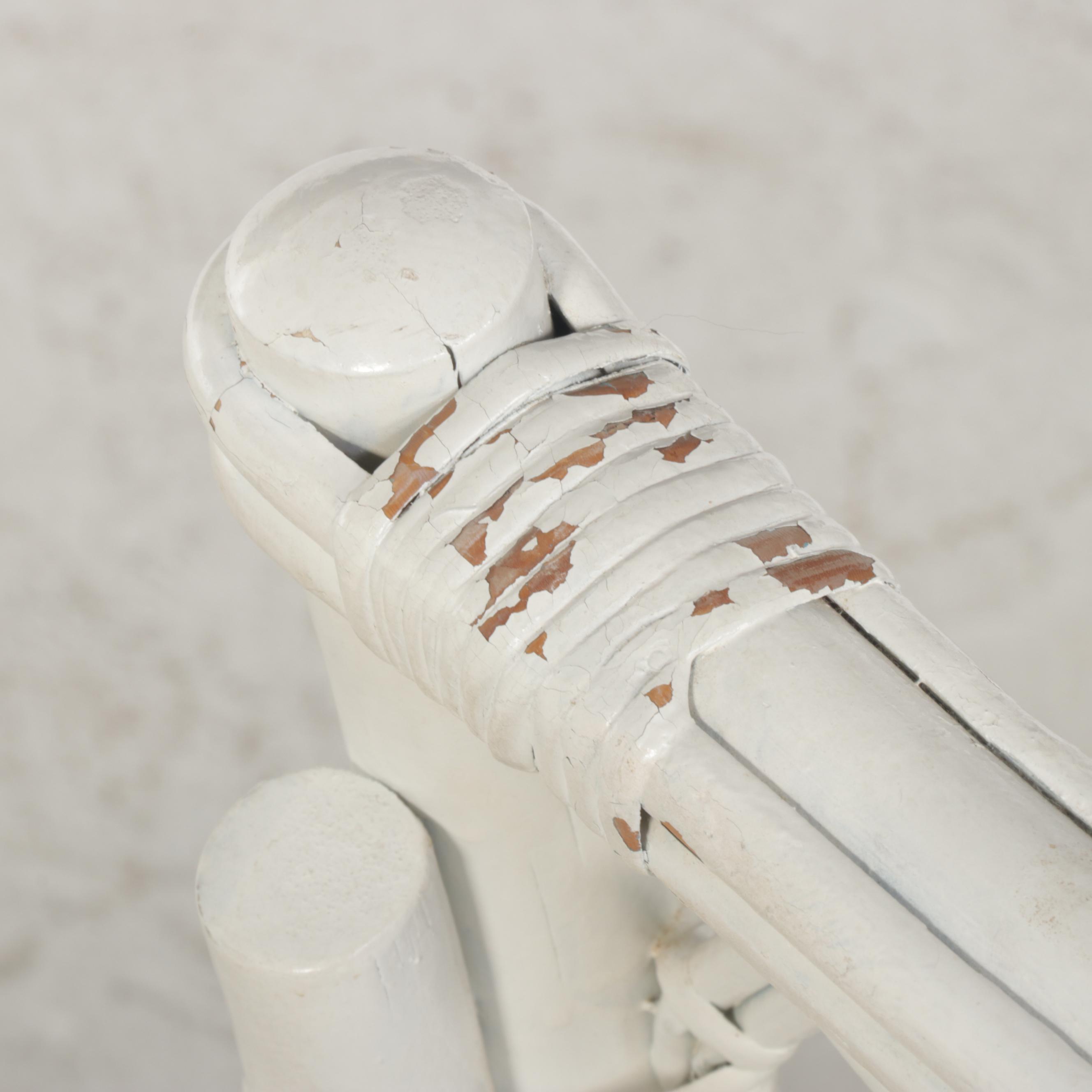 White-Painted Rattan Side Chairs and Tables