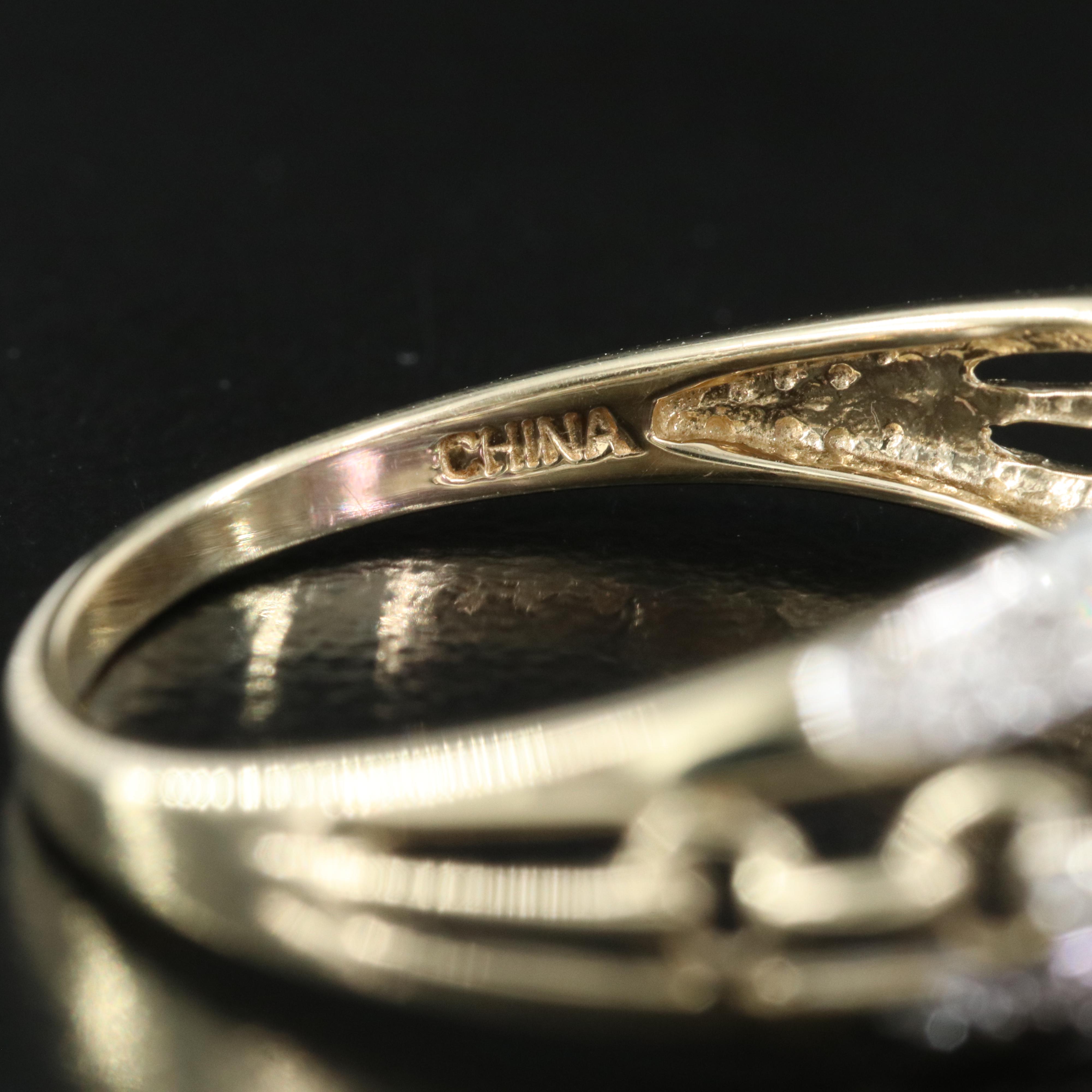 10K Amethyst and Diamond Ring