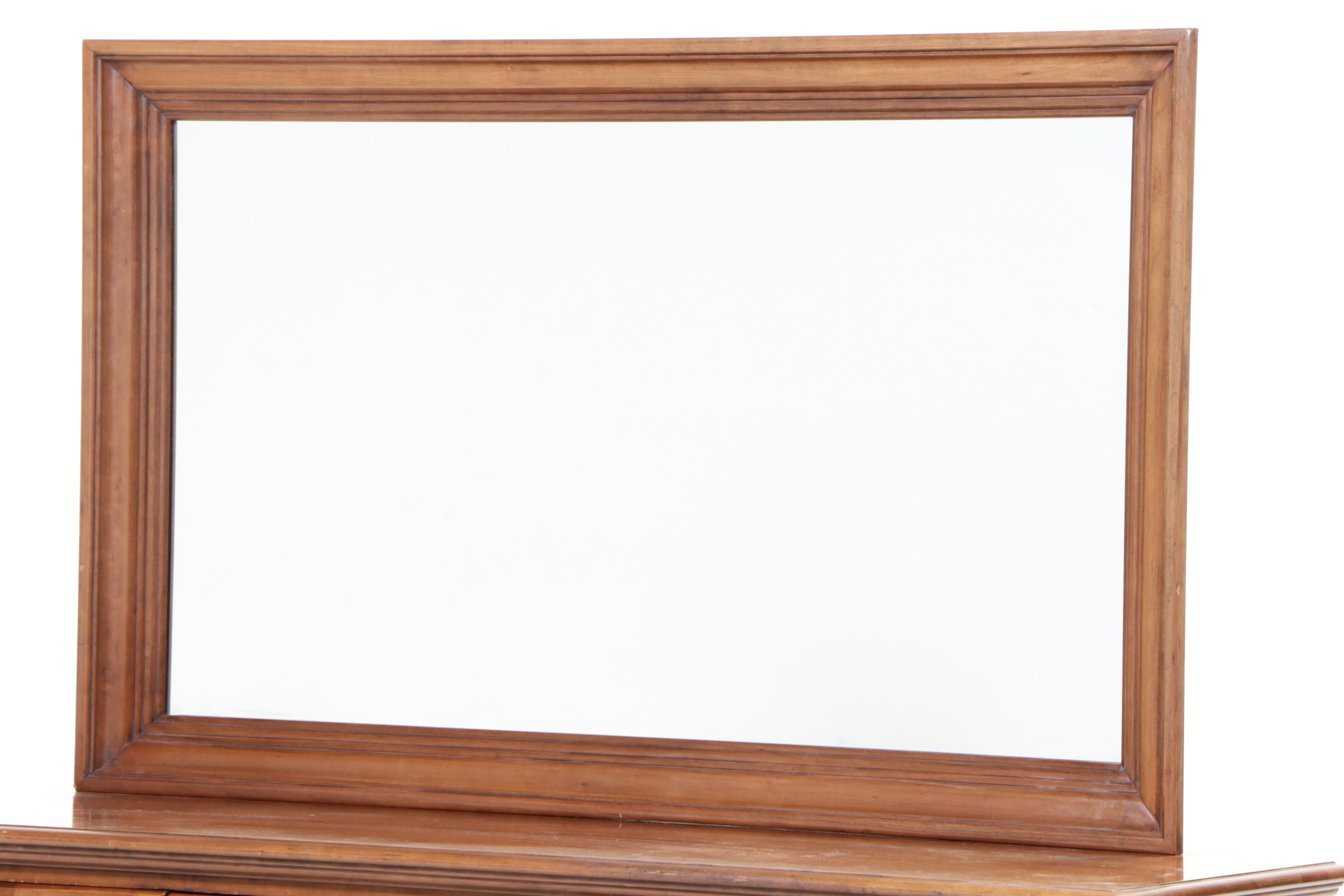 American Colonial Style Fruitwood Dresser with Mirror, 1980s