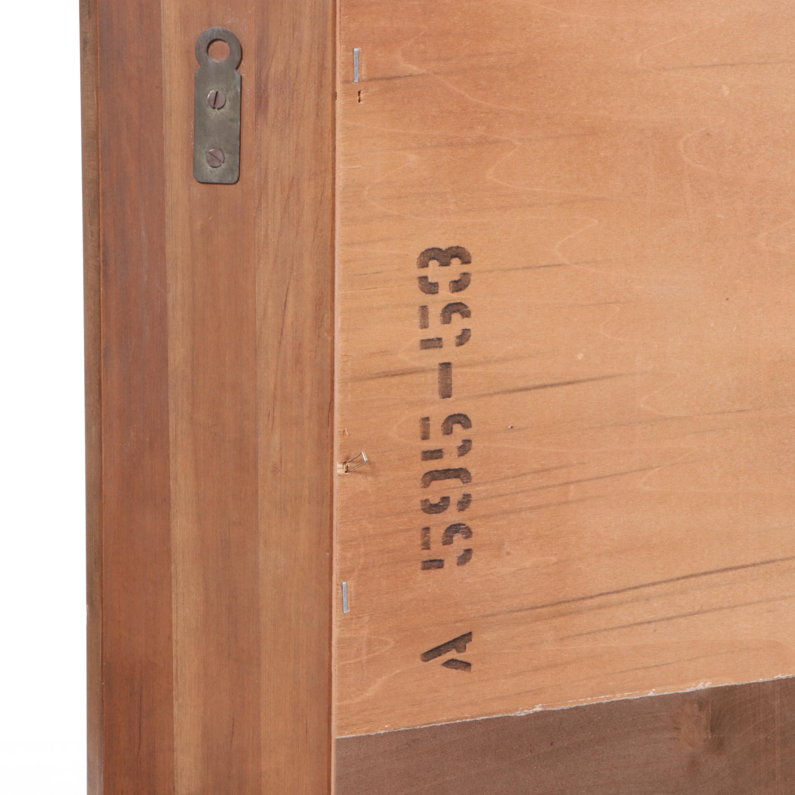 American Colonial Style Fruitwood Dresser with Mirror, 1980s