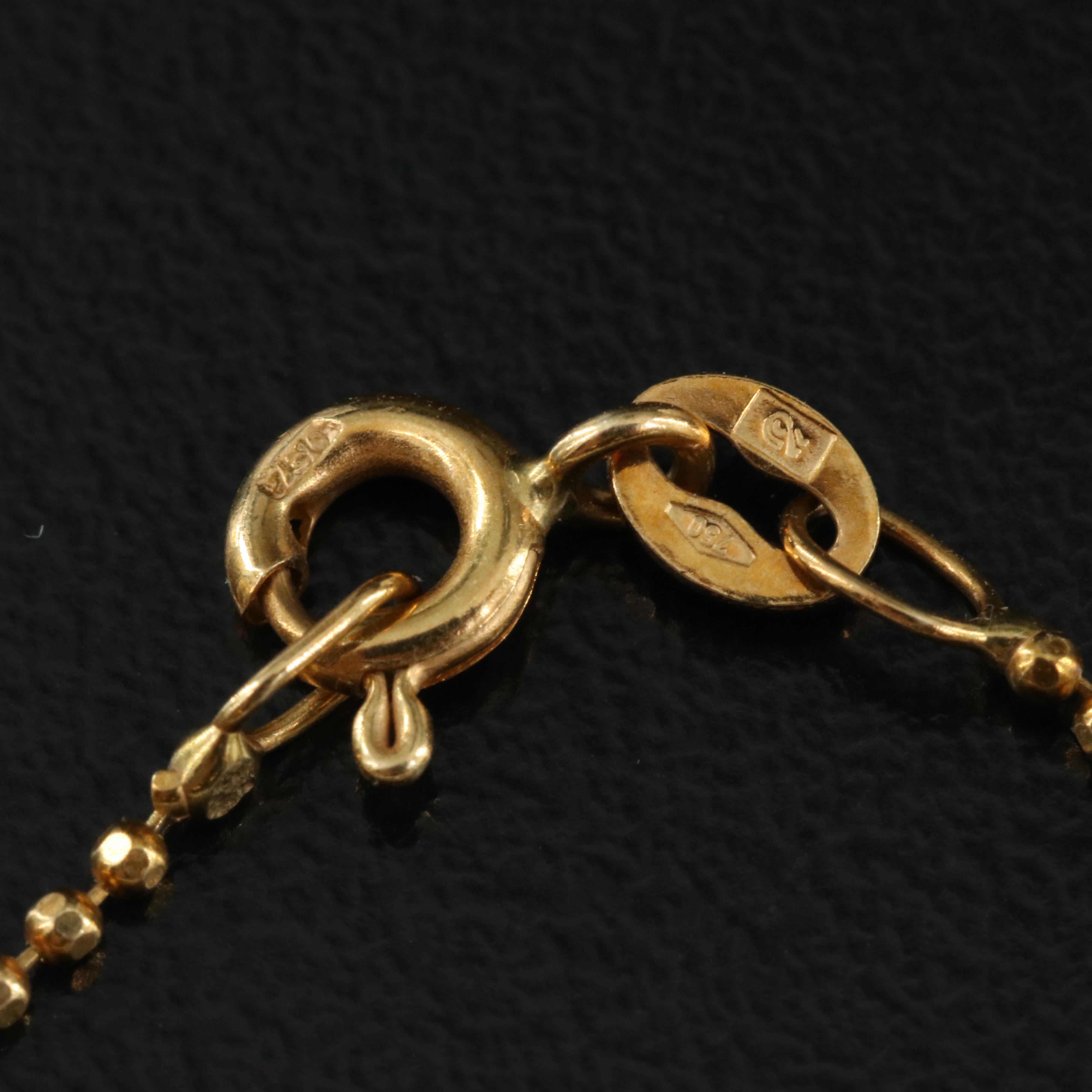 18K 0.25 CTW Diamond Convertable Pendant on Chain