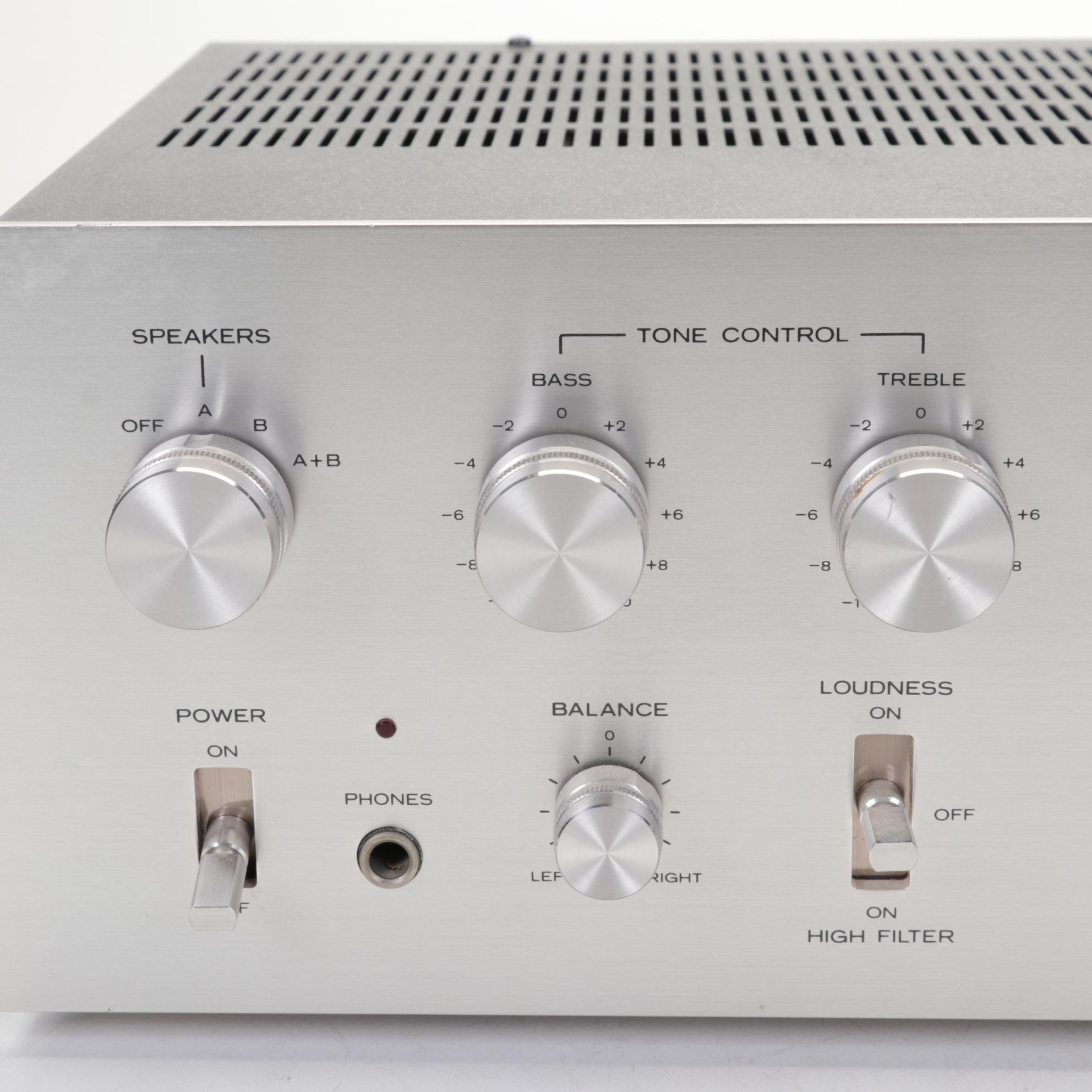 Stereo System with Kenwood Amplifier and Tuner and Denon CD Changer