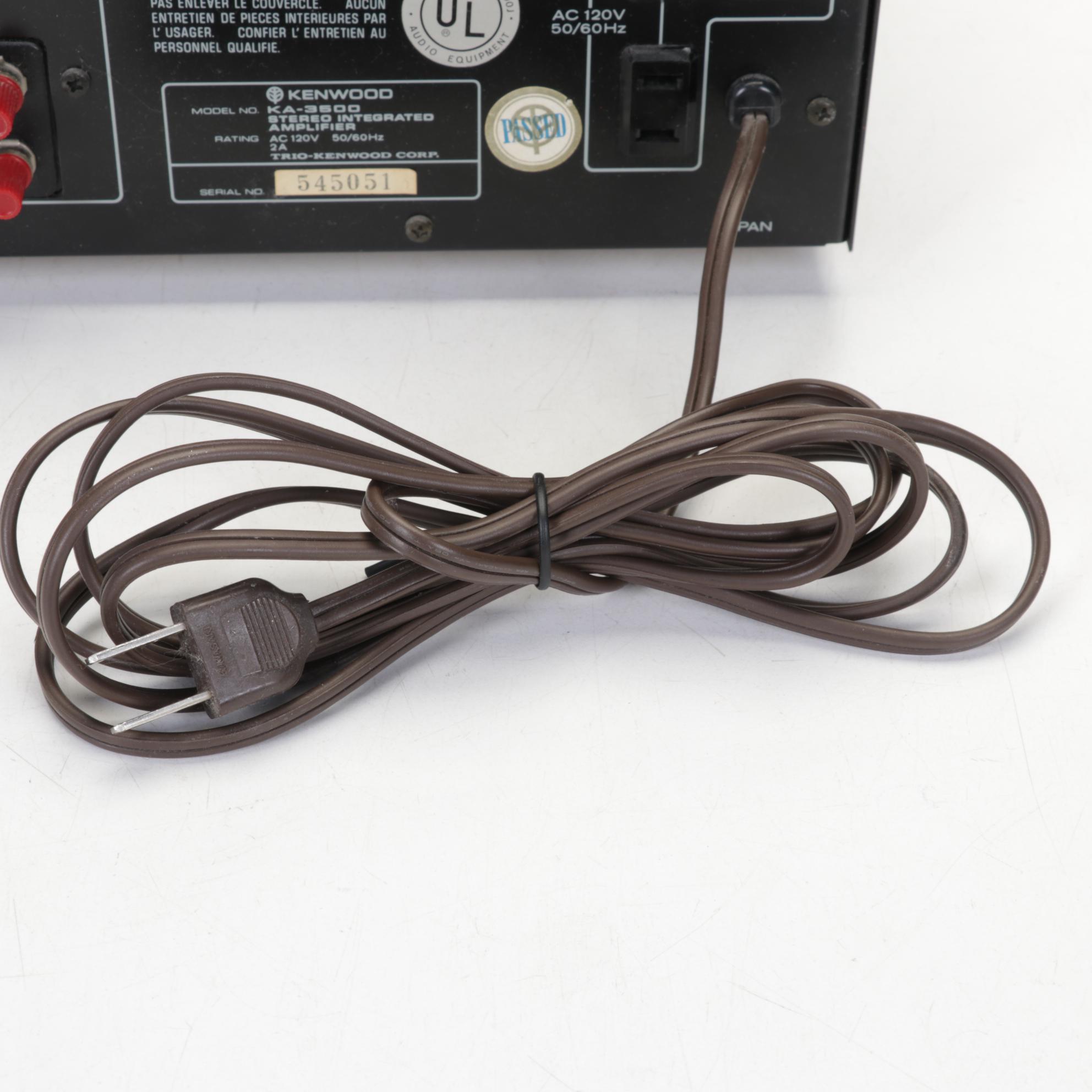 Stereo System with Kenwood Amplifier and Tuner and Denon CD Changer