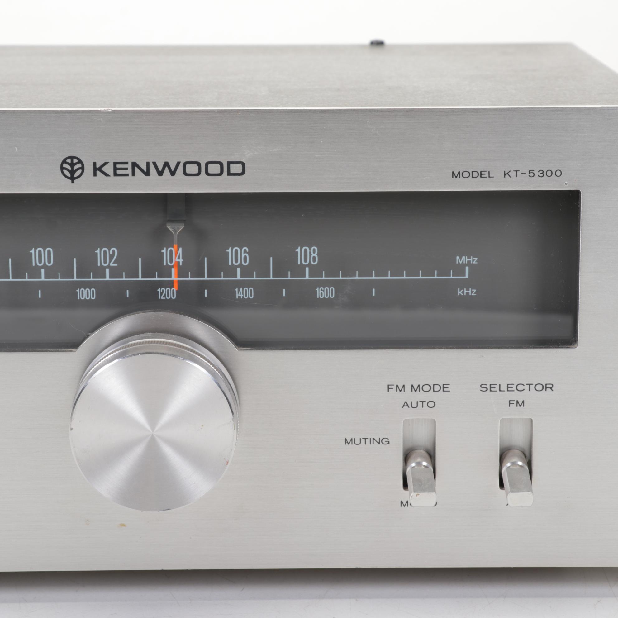 Stereo System with Kenwood Amplifier and Tuner and Denon CD Changer