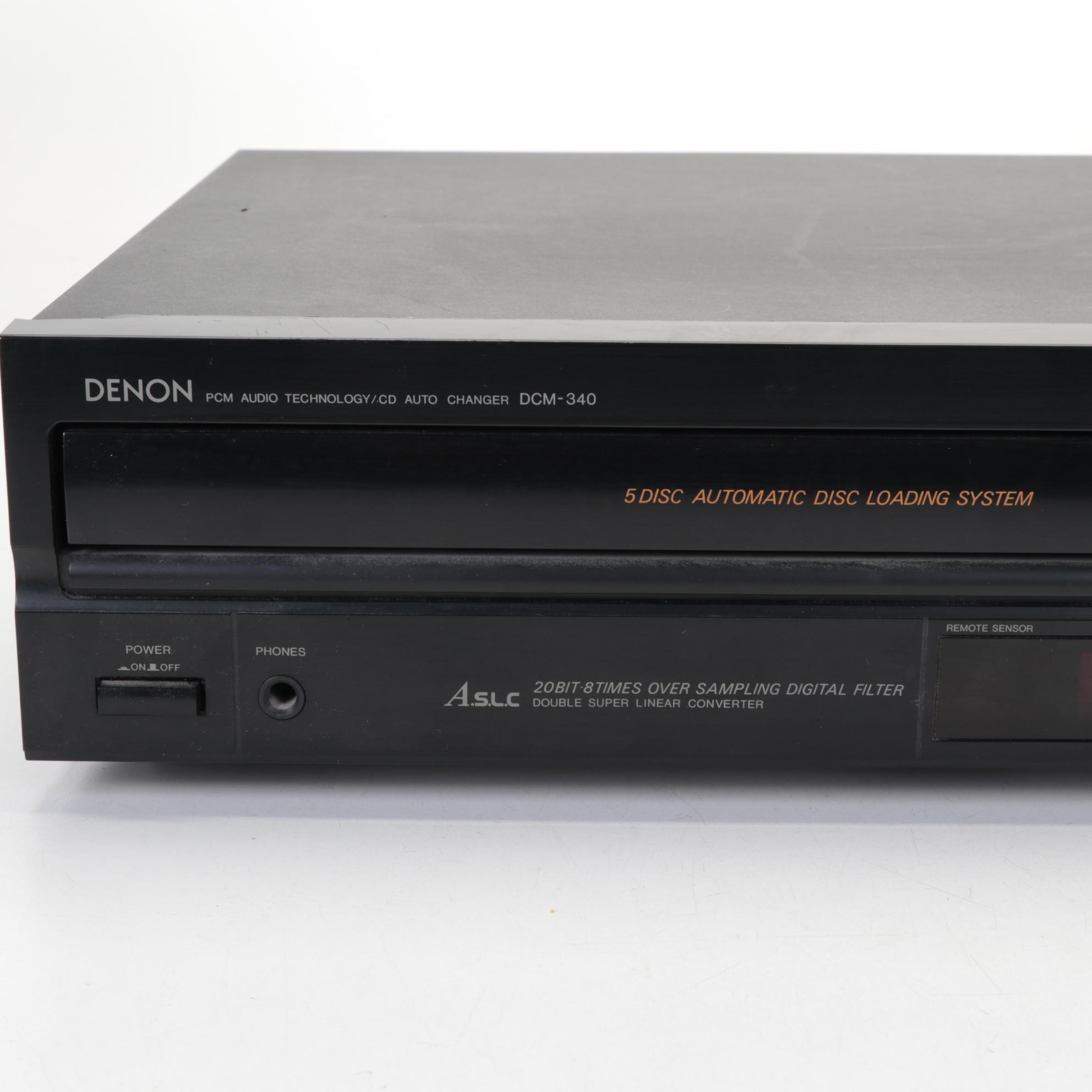 Stereo System with Kenwood Amplifier and Tuner and Denon CD Changer