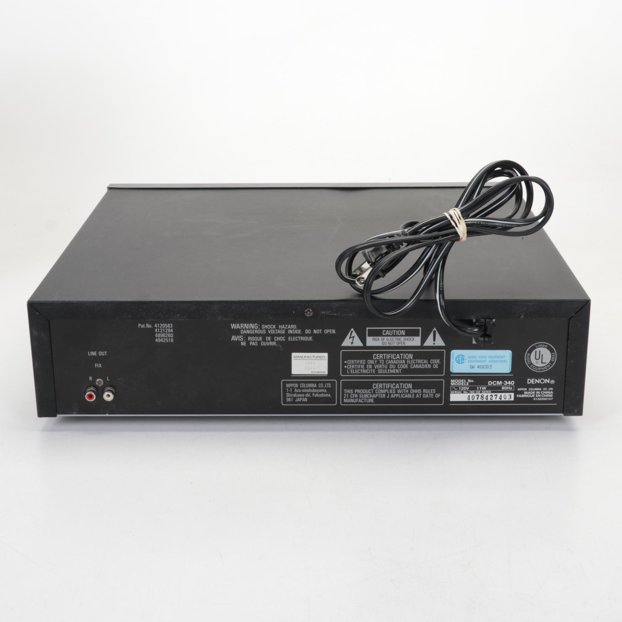 Stereo System with Kenwood Amplifier and Tuner and Denon CD Changer