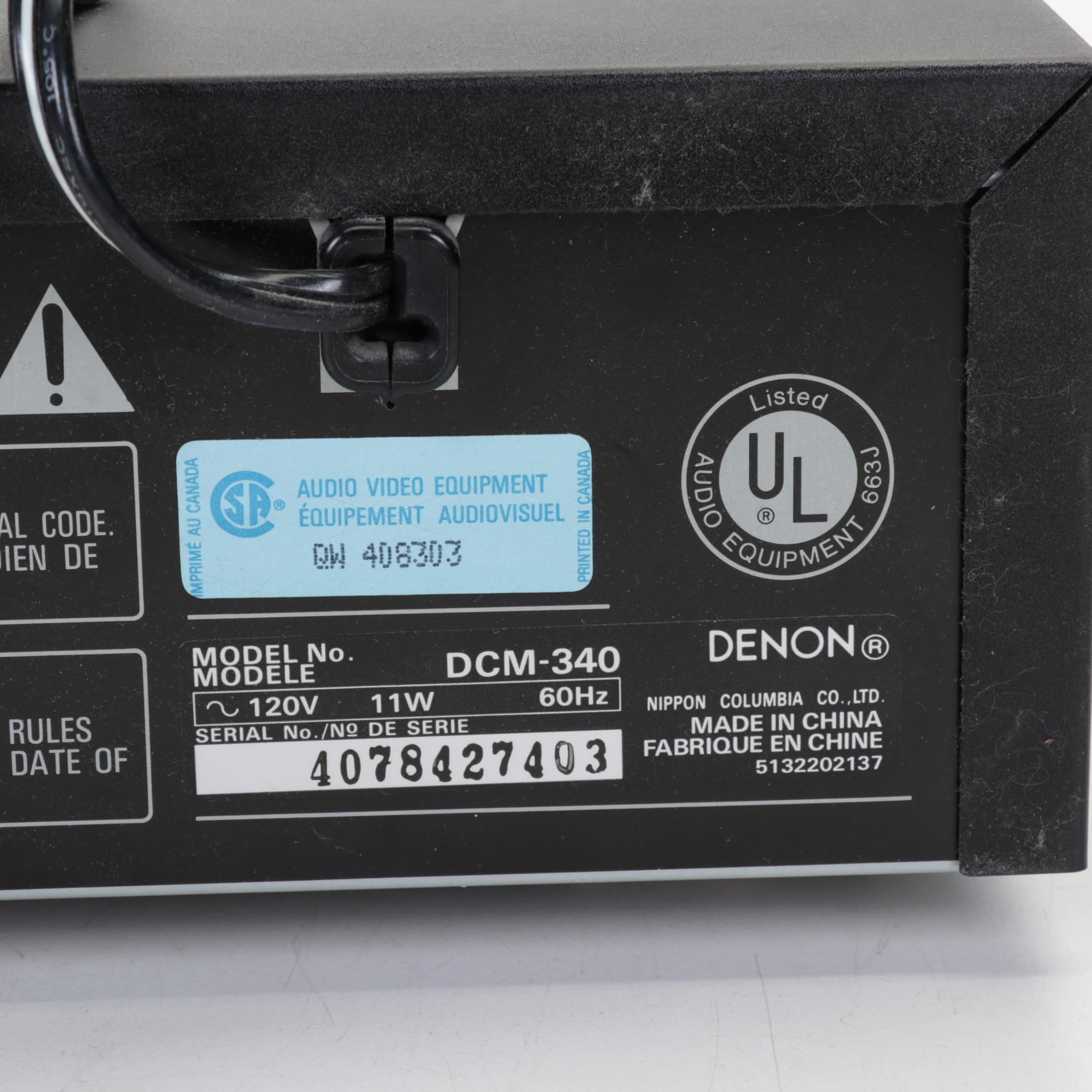 Stereo System with Kenwood Amplifier and Tuner and Denon CD Changer