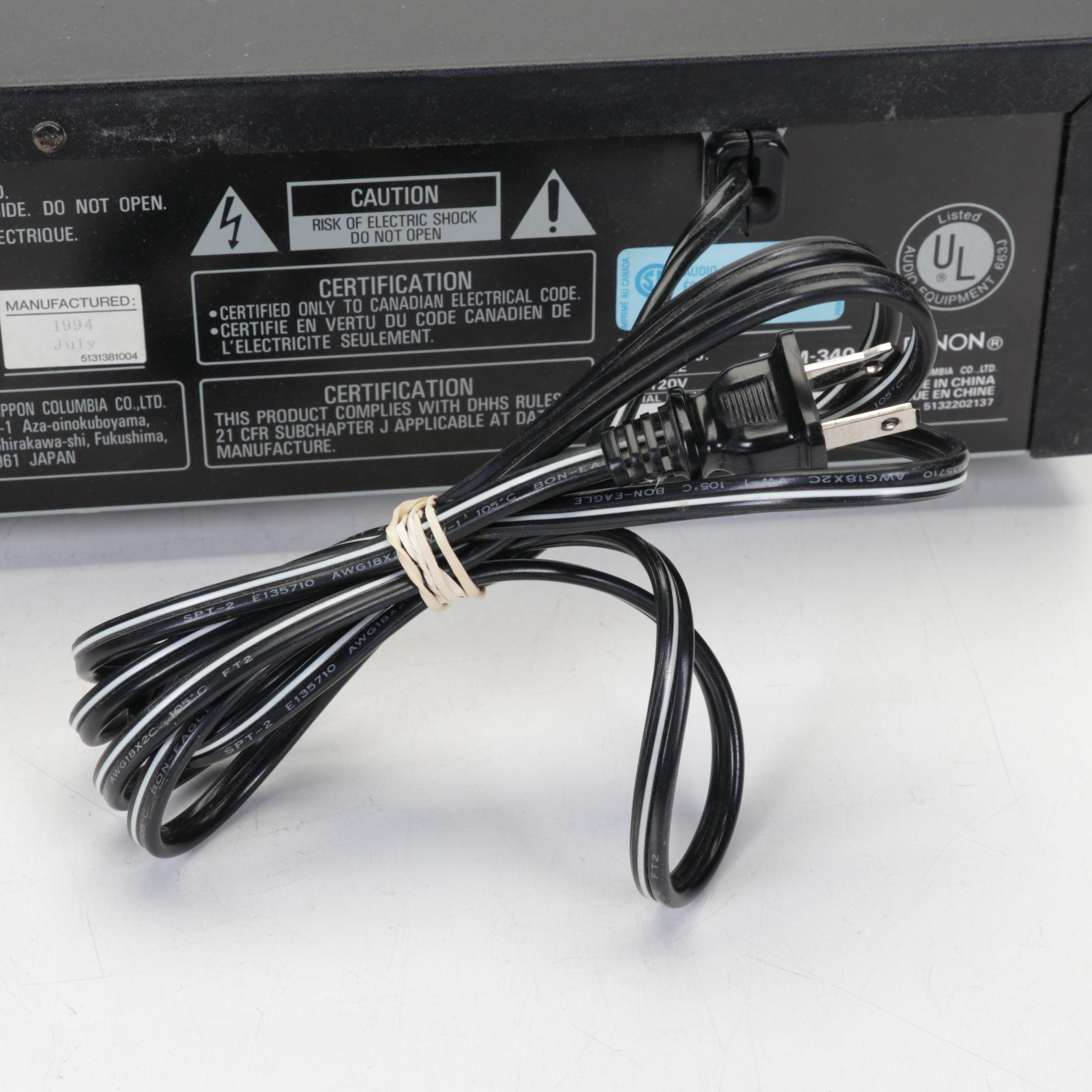 Stereo System with Kenwood Amplifier and Tuner and Denon CD Changer