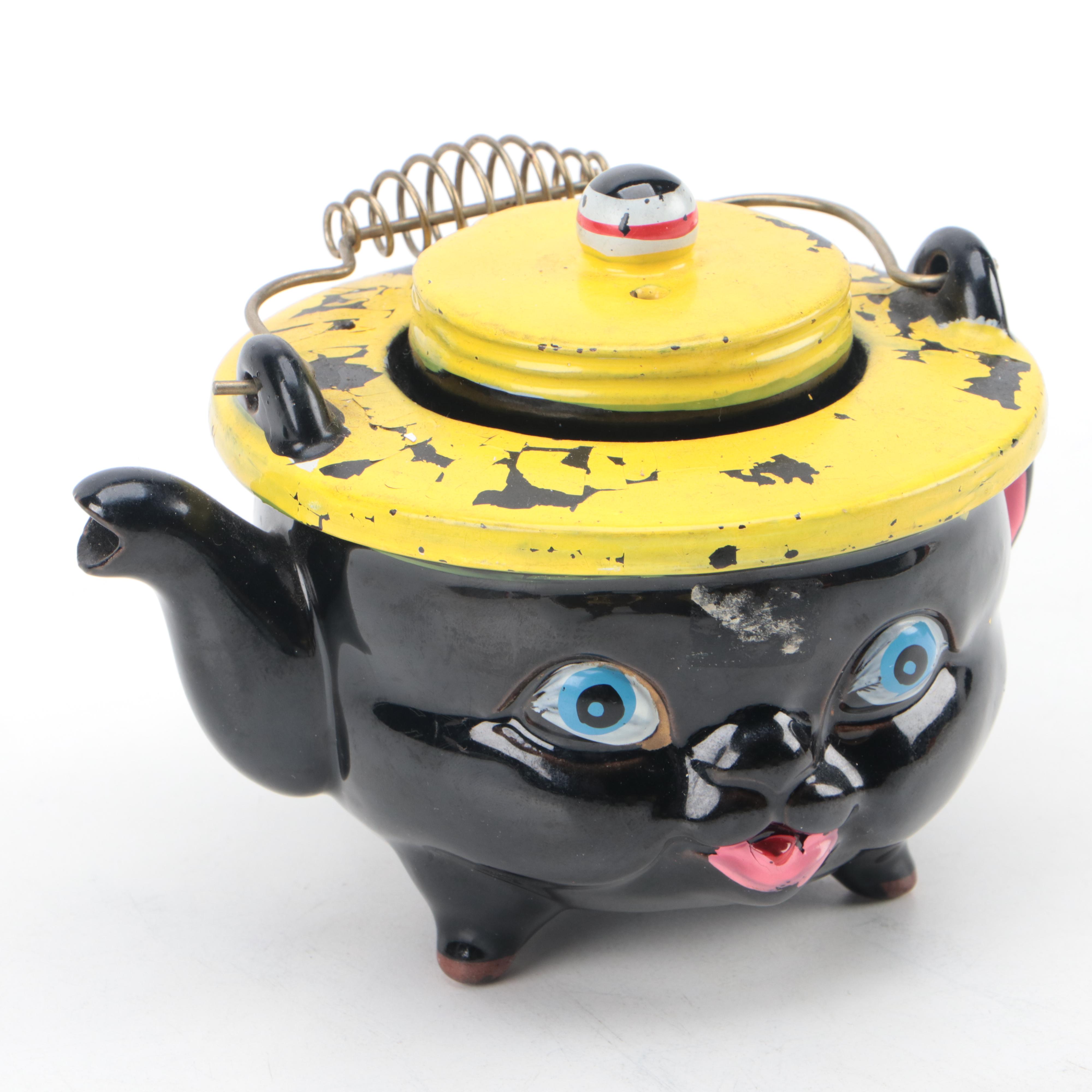 Norcrest and Thames Redware Wire Handled Table Accessories