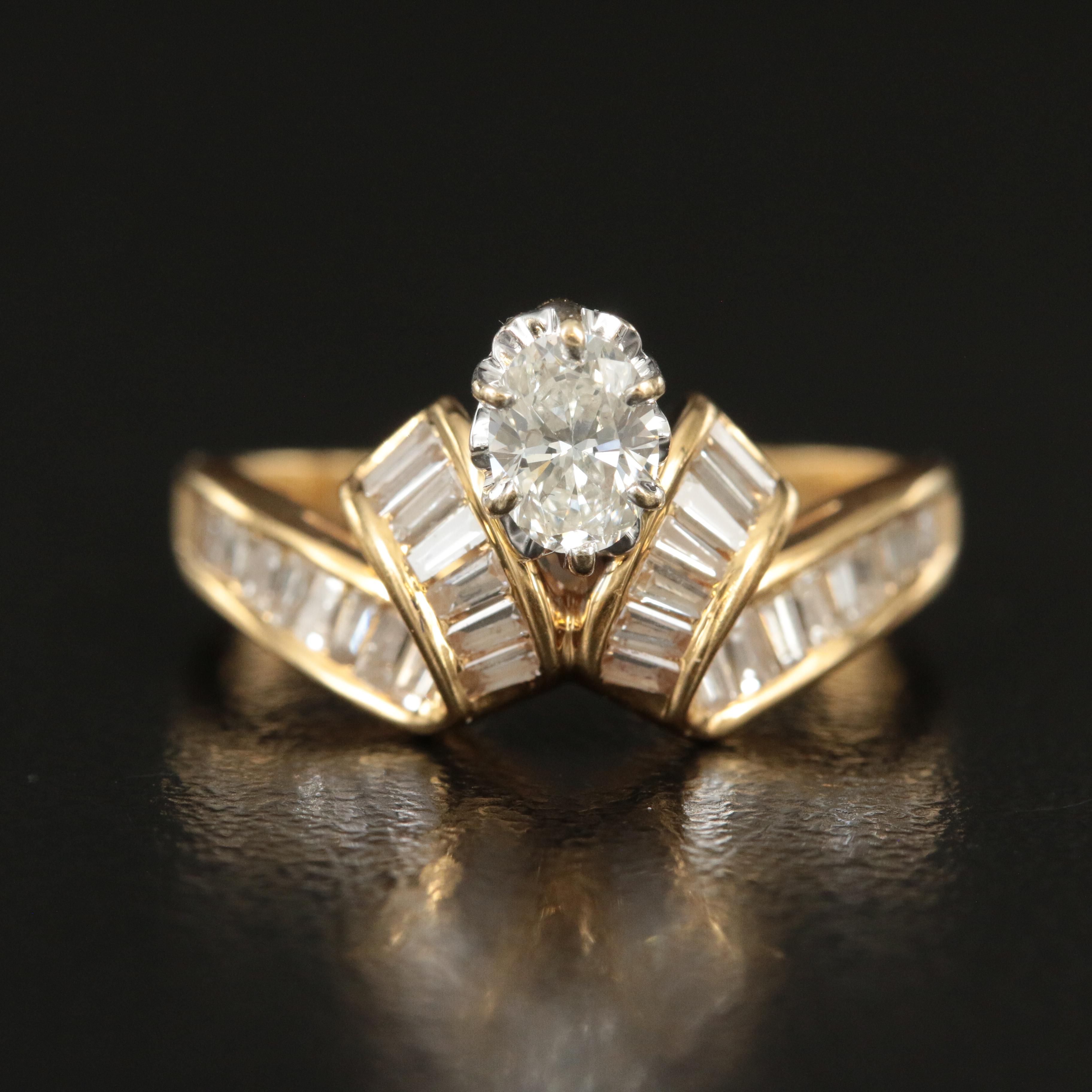 18K Diamond Ribbon Ring