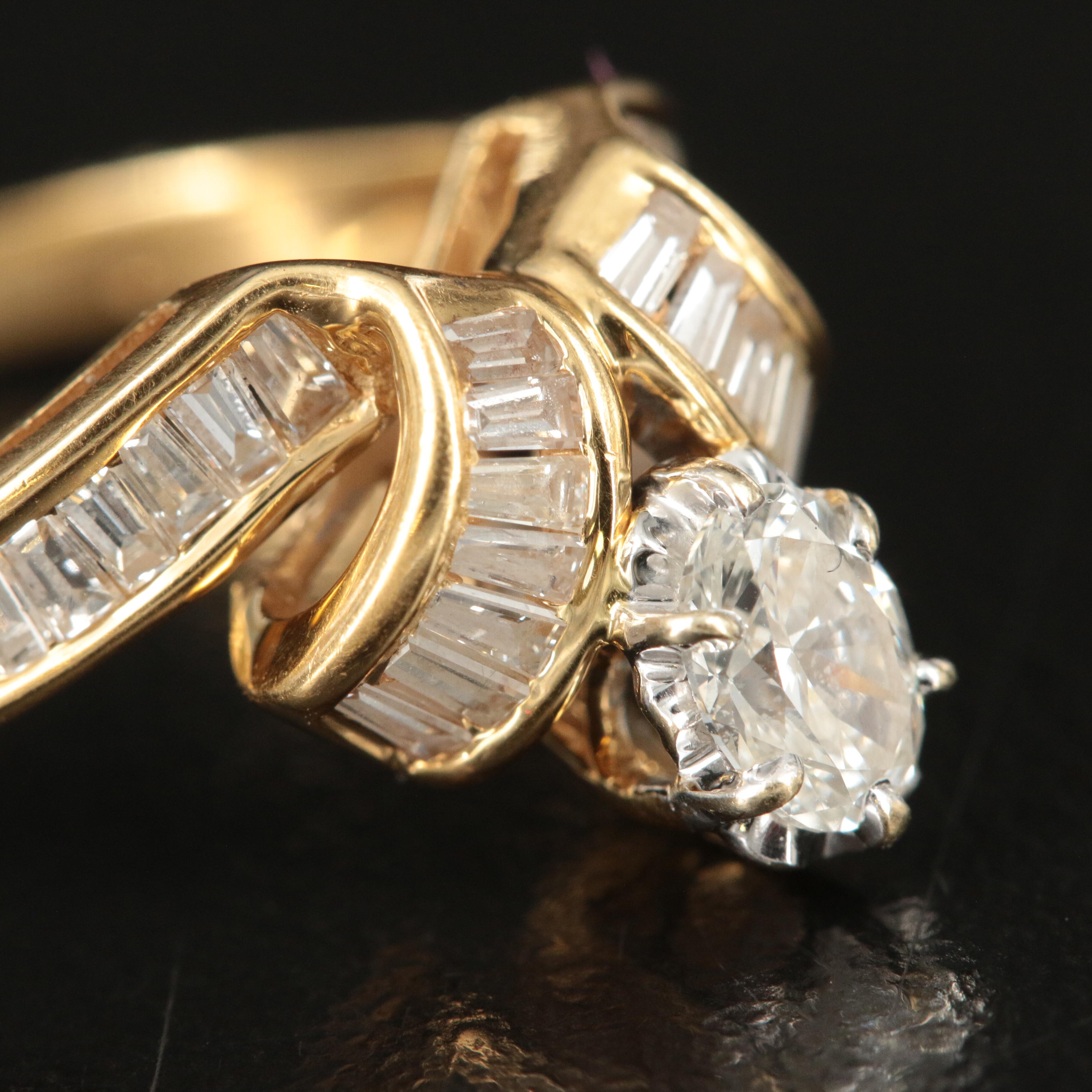 18K Diamond Ribbon Ring