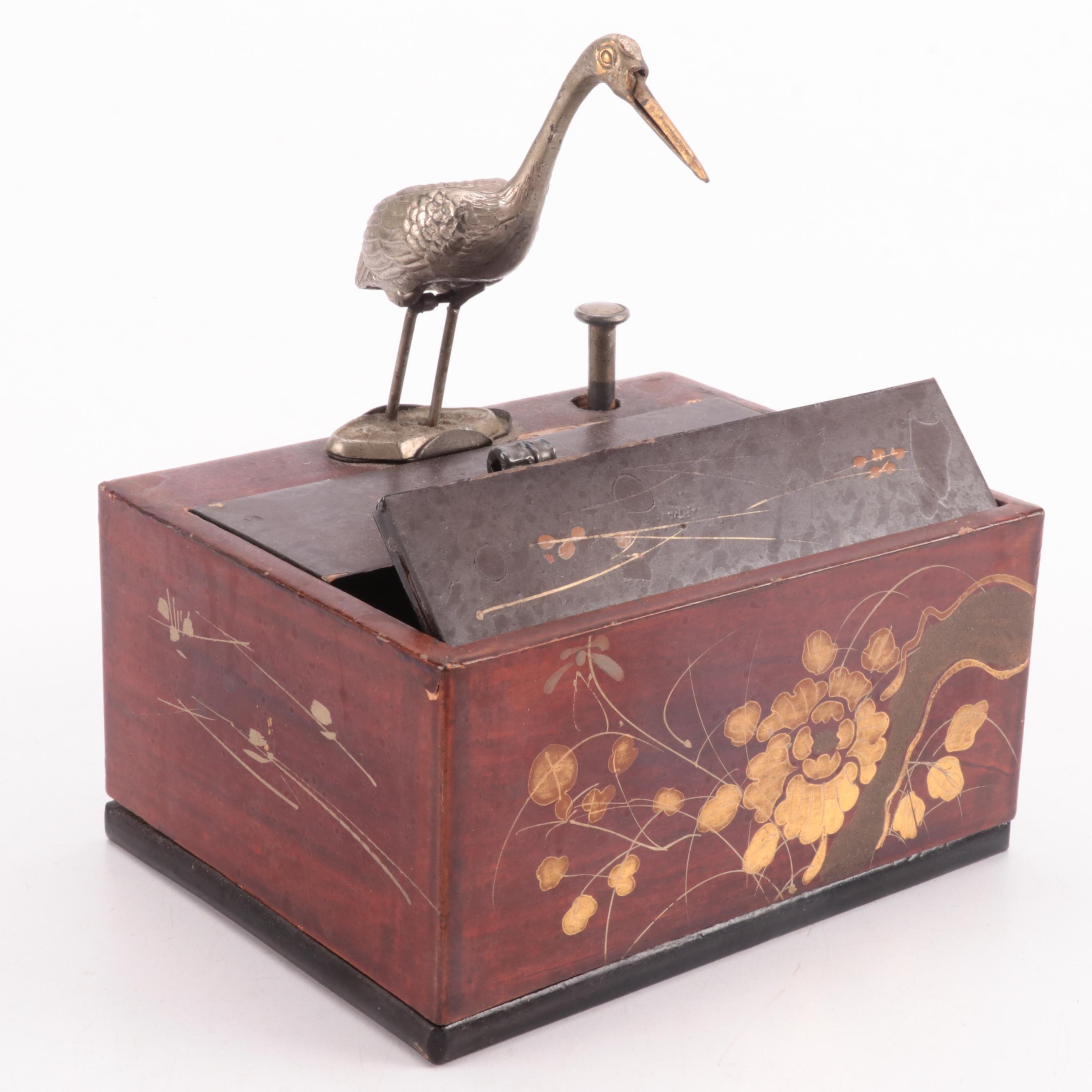 Japanese Mechanical Cigarette Dispenser, Occupied Japan Piano Music Box