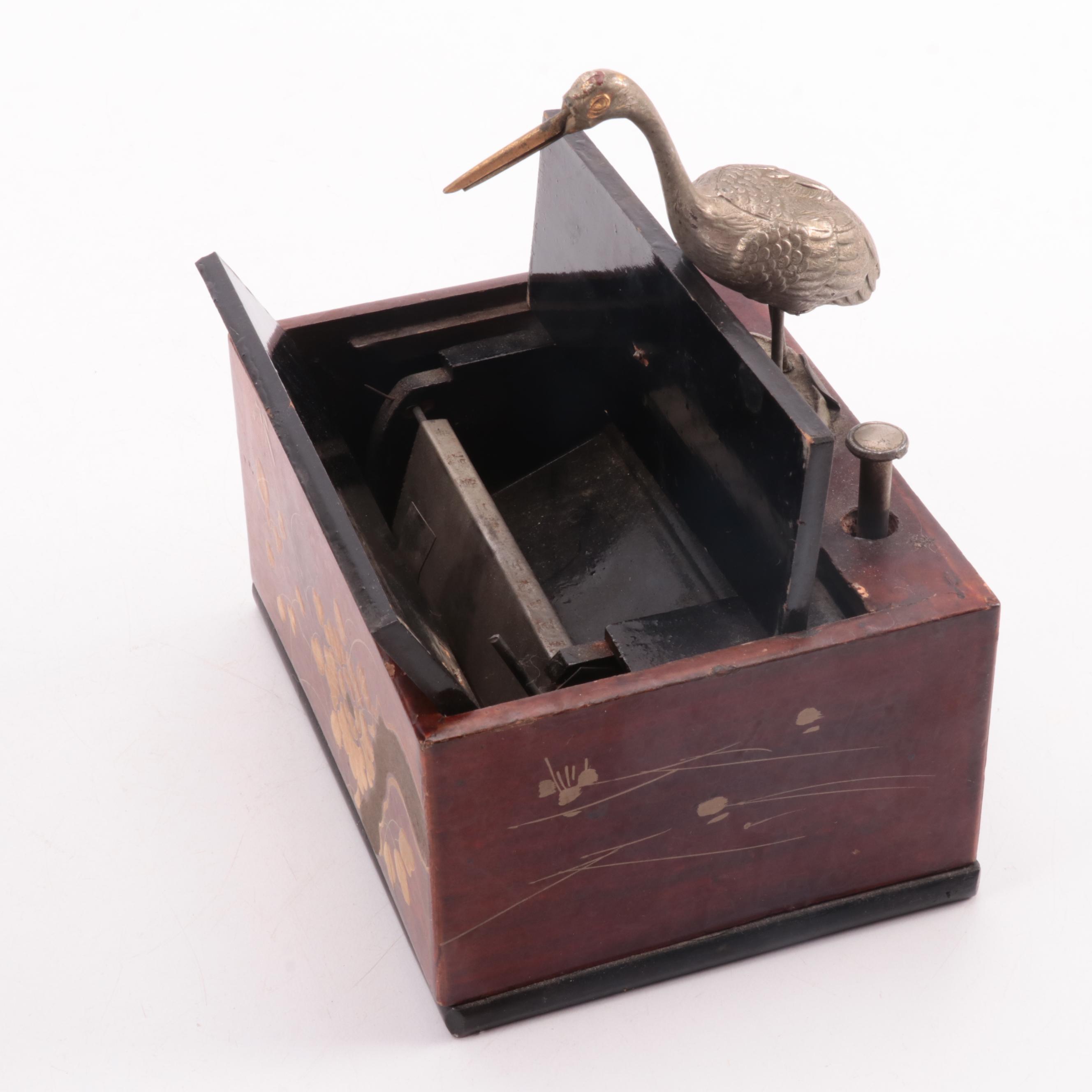 Japanese Mechanical Cigarette Dispenser, Occupied Japan Piano Music Box