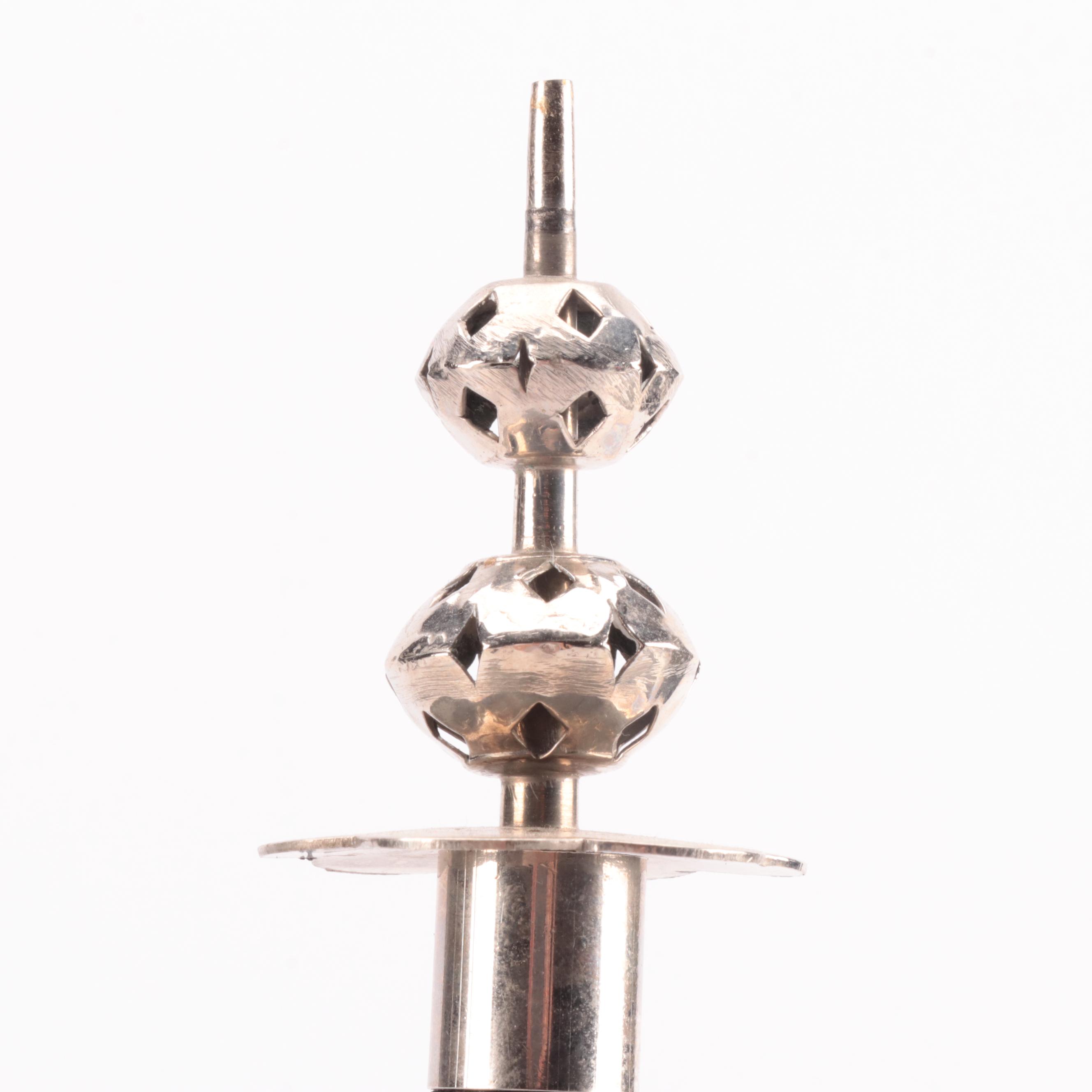 Chinese Metal and Wood Suona with Ram's Horn Signaling Trumpet