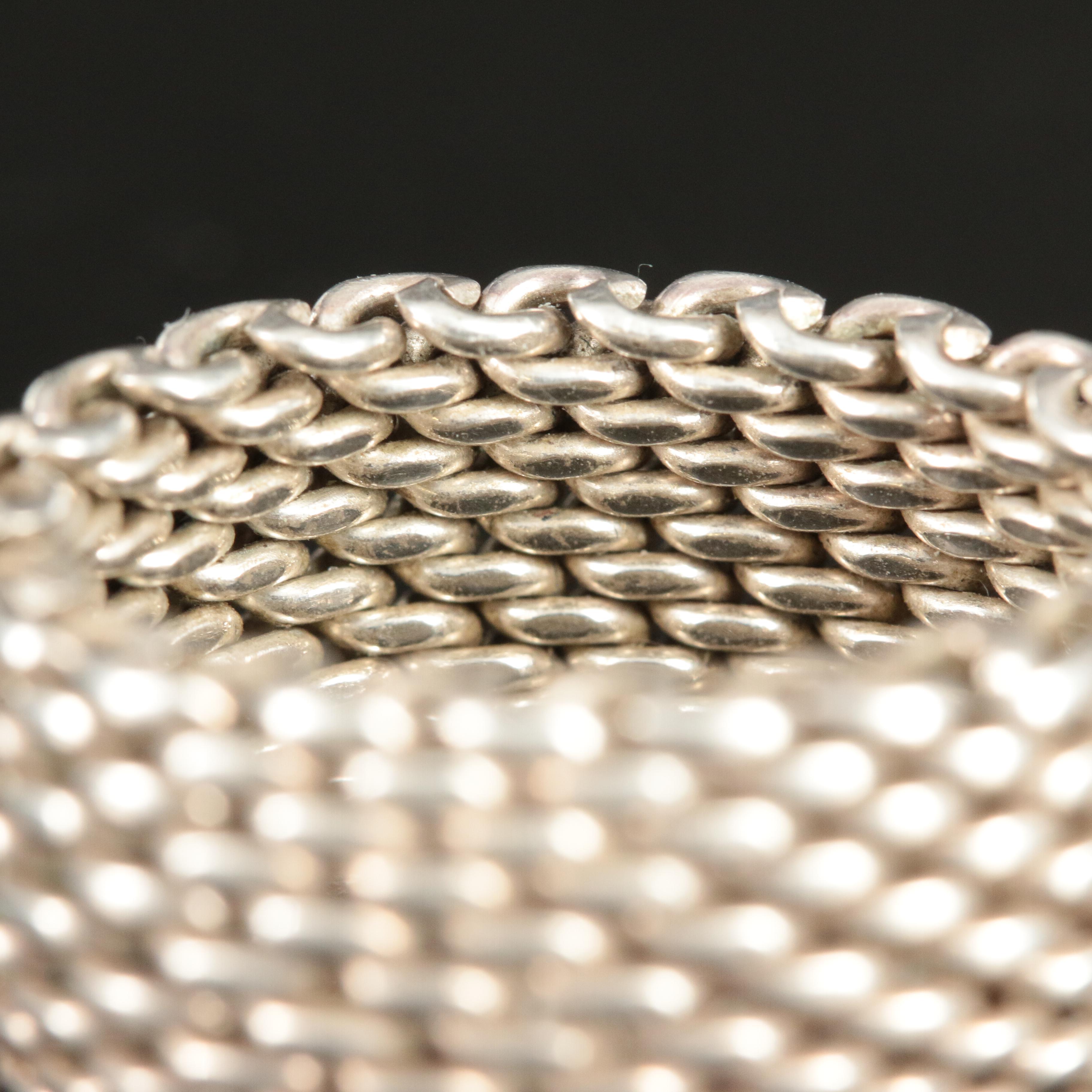 Tiffany & Co. "Somerset" Sterling Mesh Ring