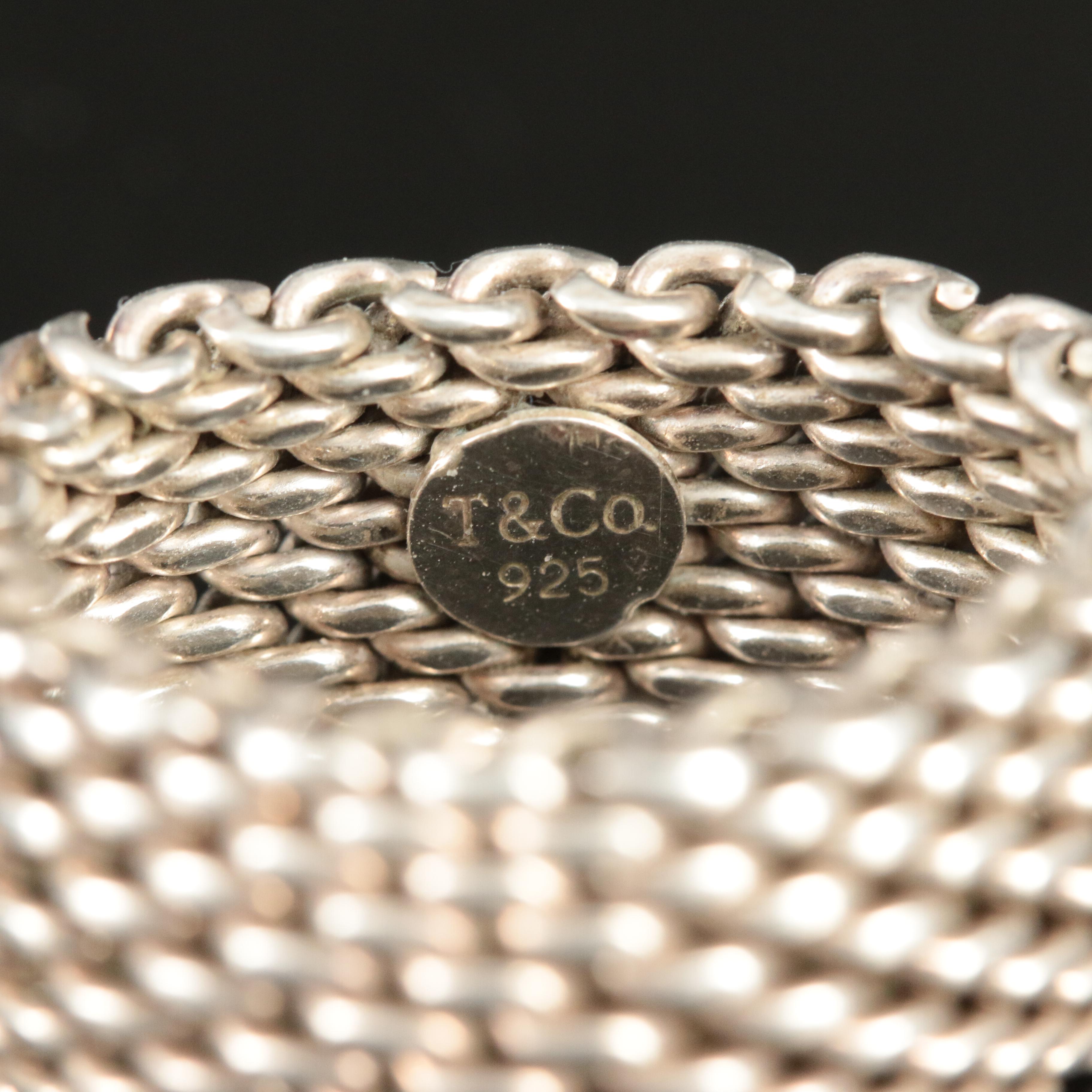 Tiffany & Co. "Somerset" Sterling Mesh Ring