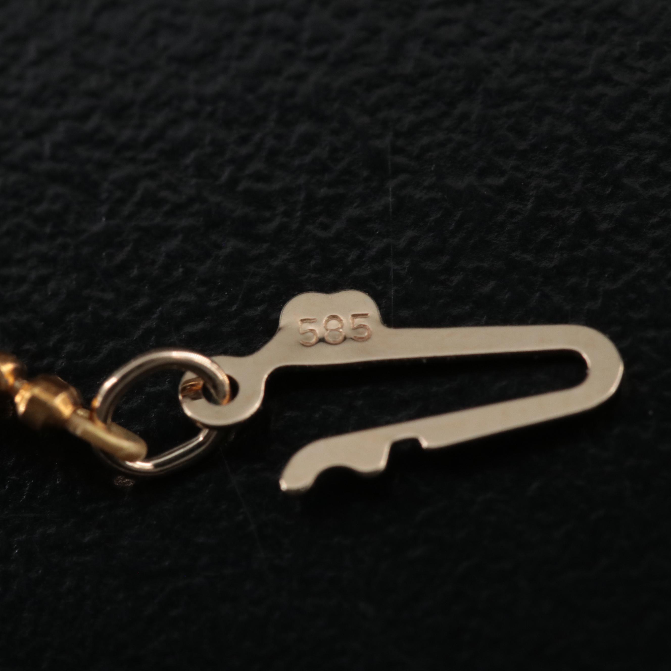 Pearl Cross Necklace with 14K Clasp