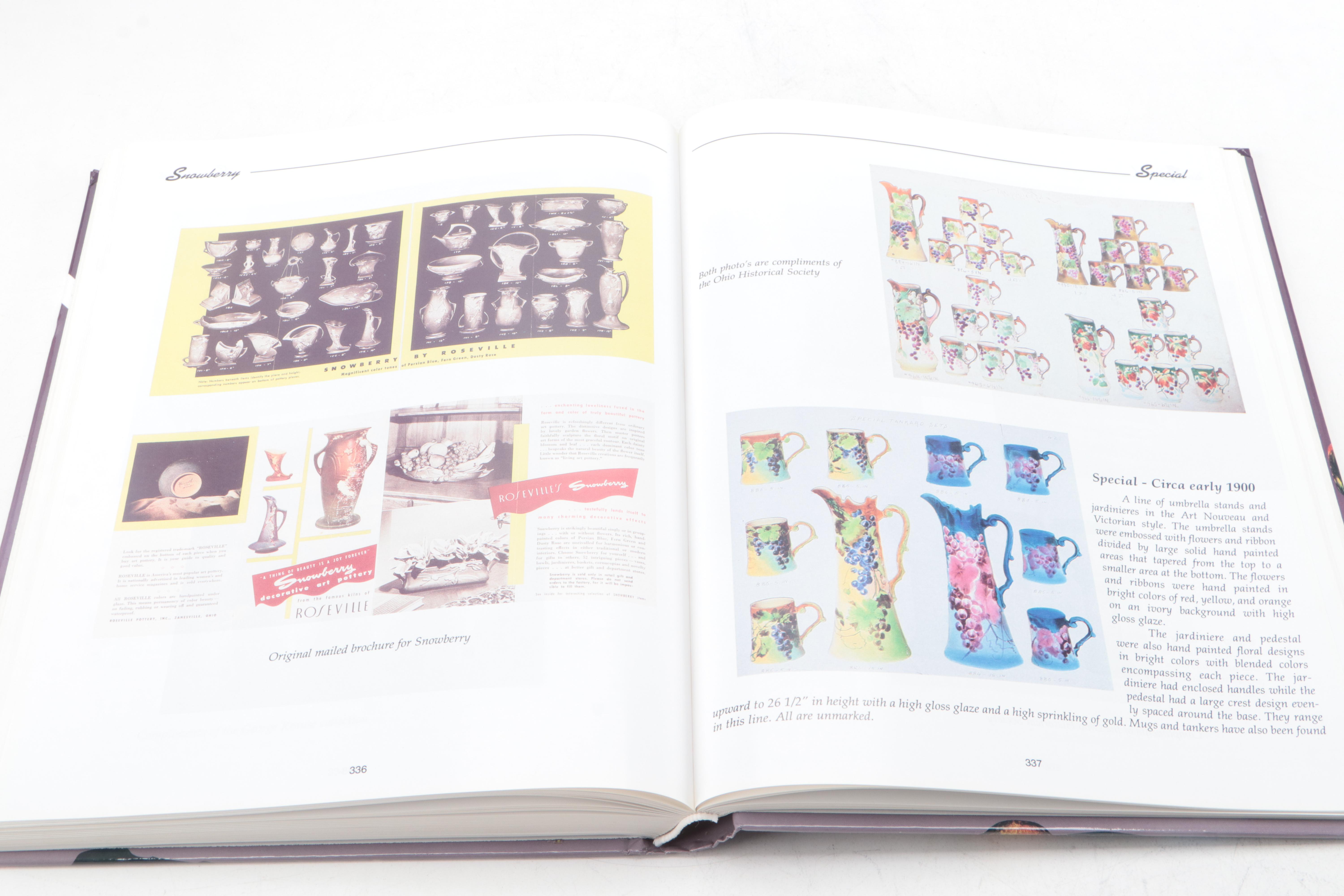 Roseville Pottery "White Rose" Vase with Roseville Price Guide