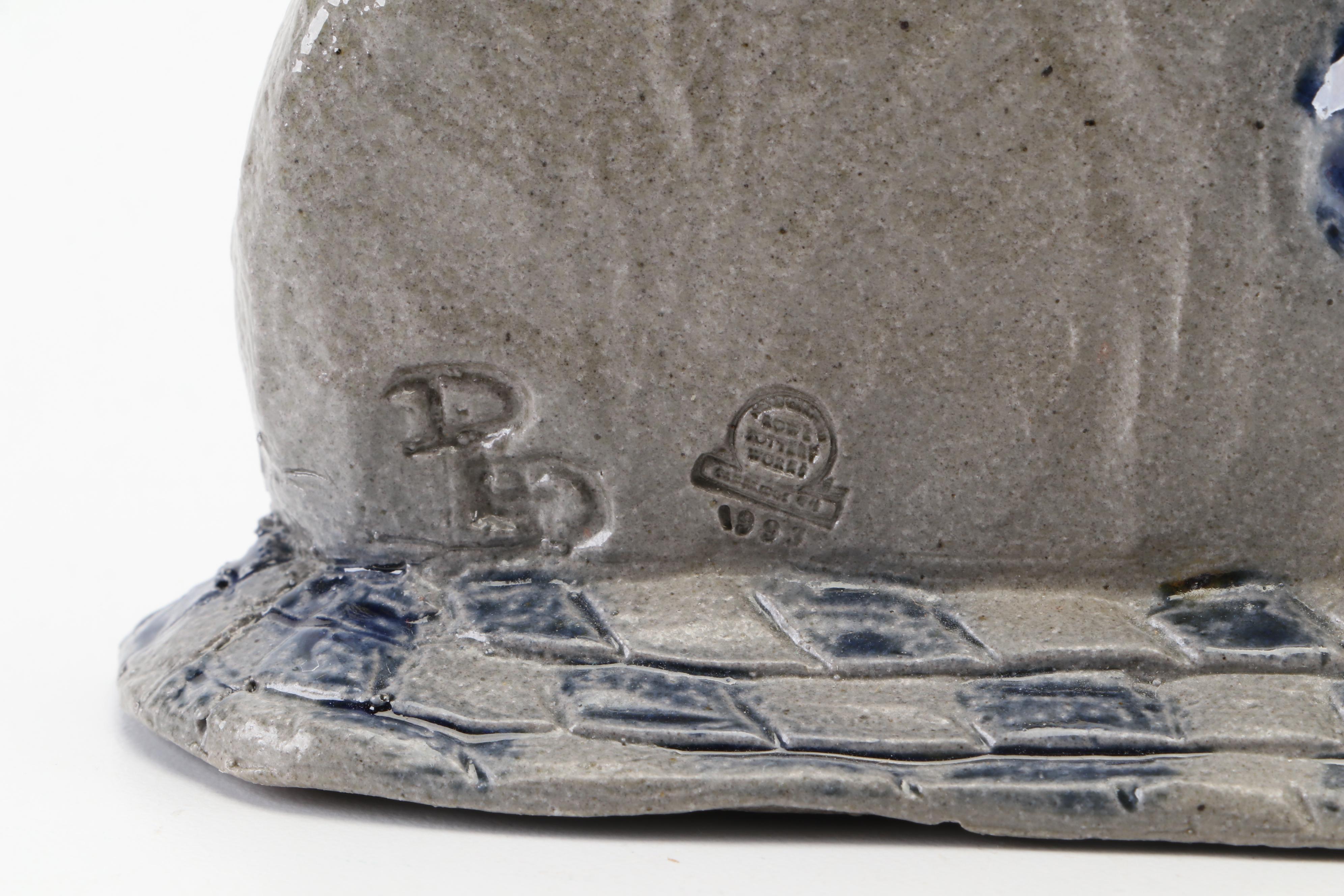 Rowe Pottery Works Salt Glazed Stoneware Santa Figurines