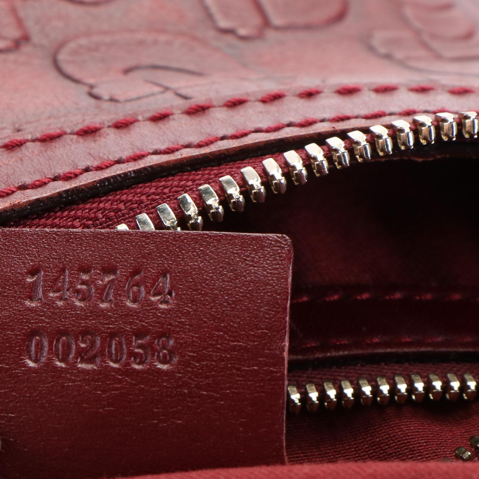 Gucci Glam Horse Bit Embossed Leather Hobo Bag