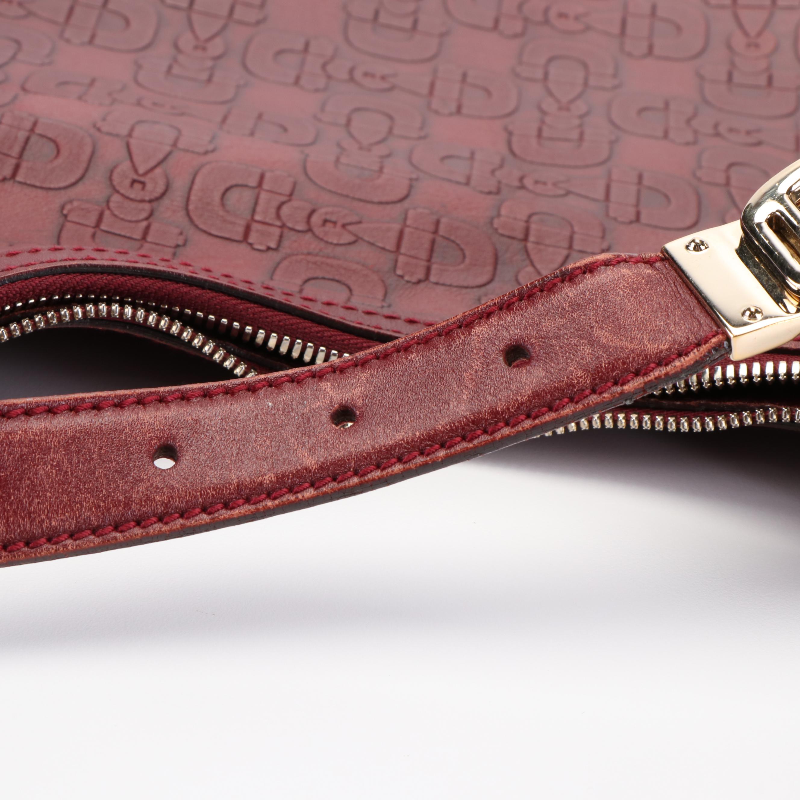 Gucci Glam Horse Bit Embossed Leather Hobo Bag