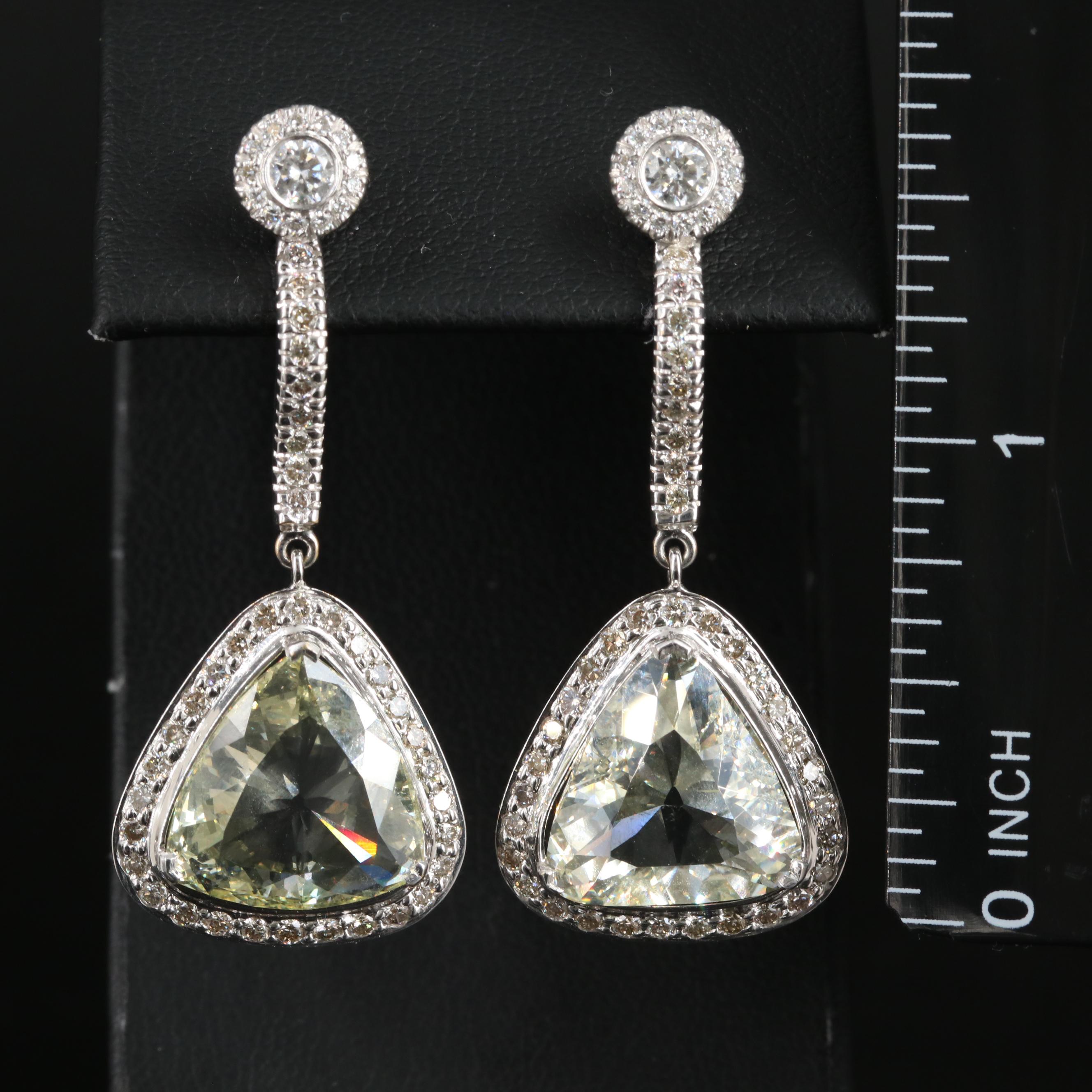 14K 10.73 CTW Diamond Pendulum Earrings