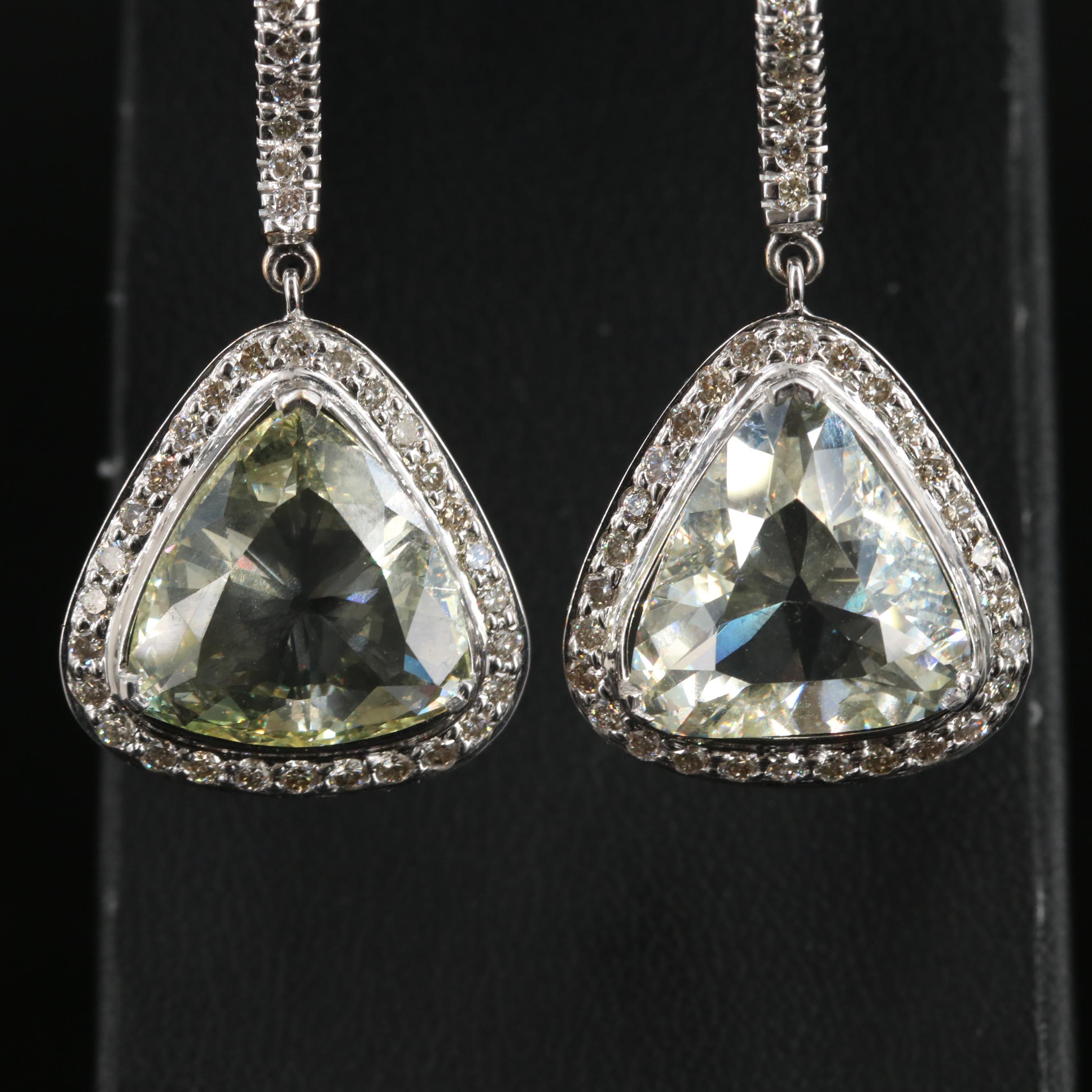 14K 10.73 CTW Diamond Pendulum Earrings