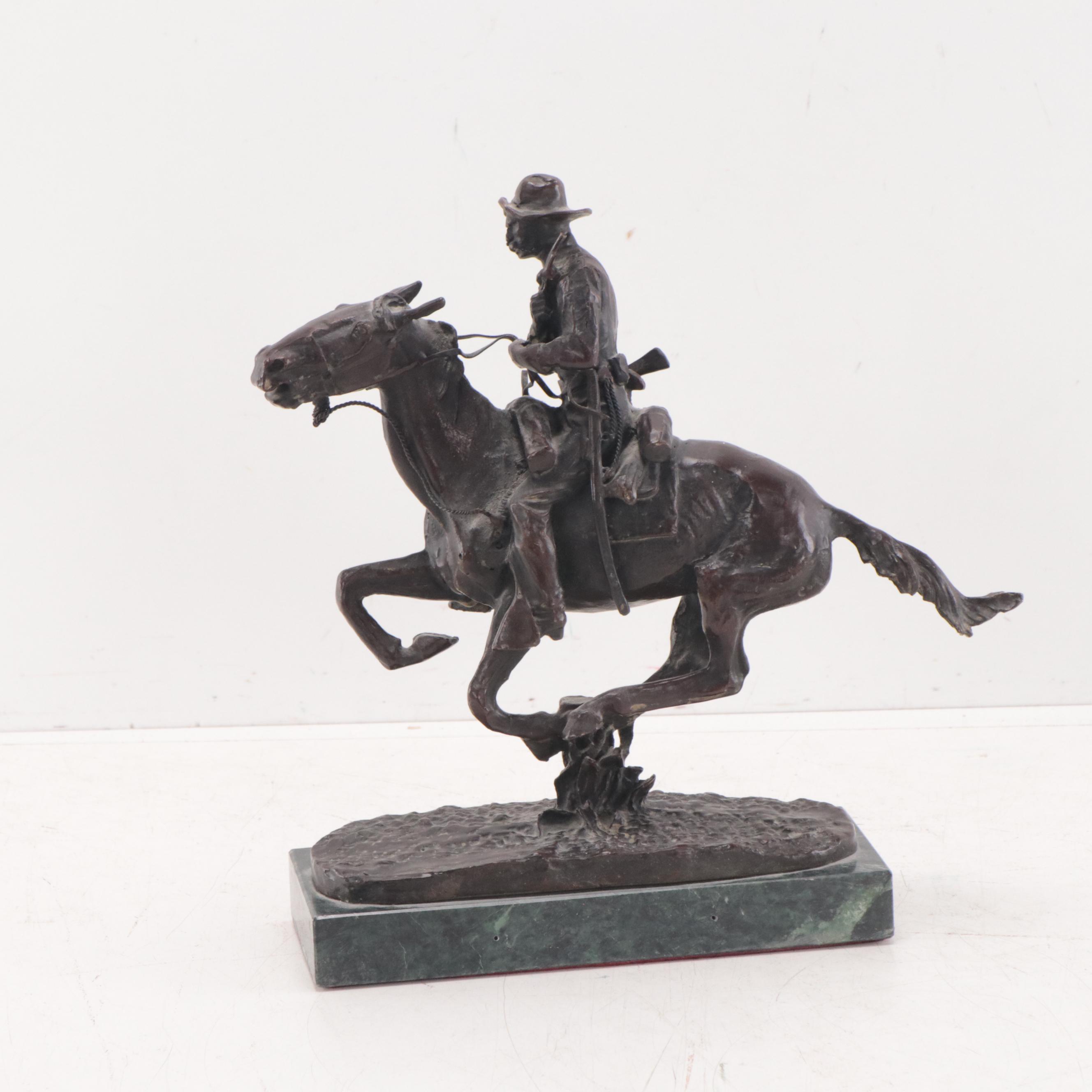 Frederic Remington Bronze Sculpture "Trooper of the Plains"