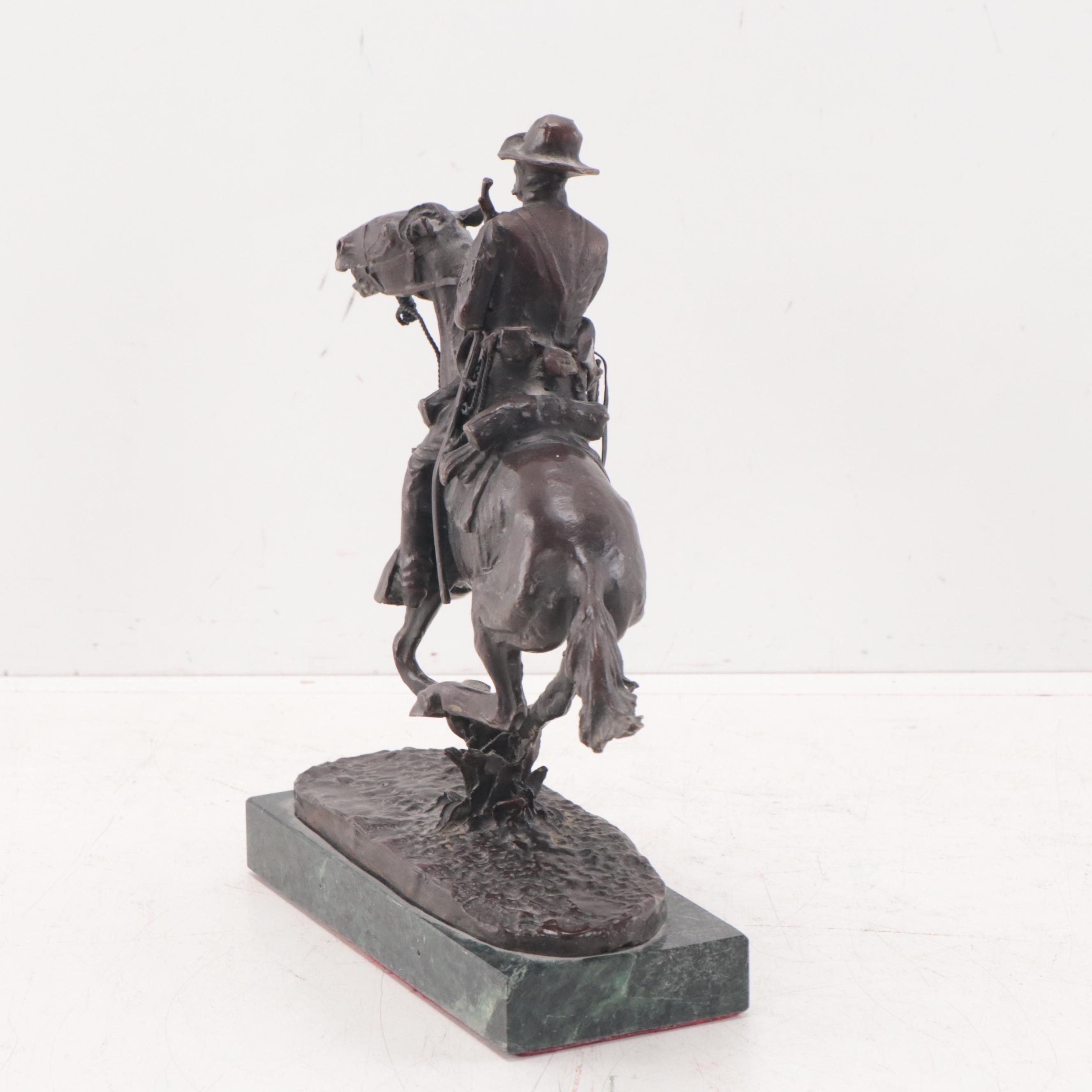 Frederic Remington Bronze Sculpture "Trooper of the Plains"