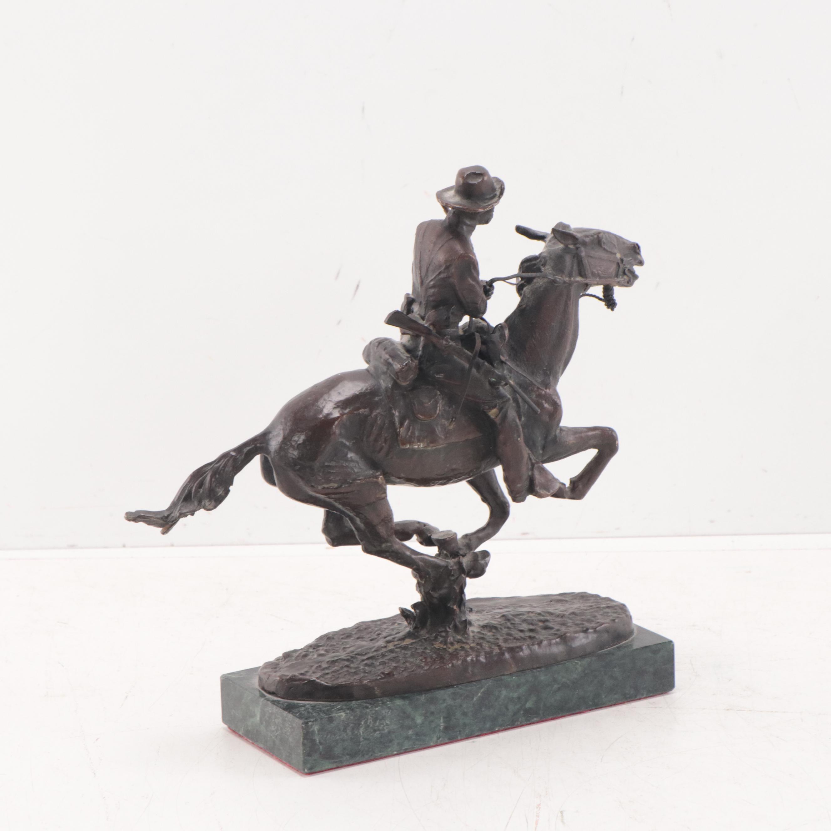 Frederic Remington Bronze Sculpture "Trooper of the Plains"