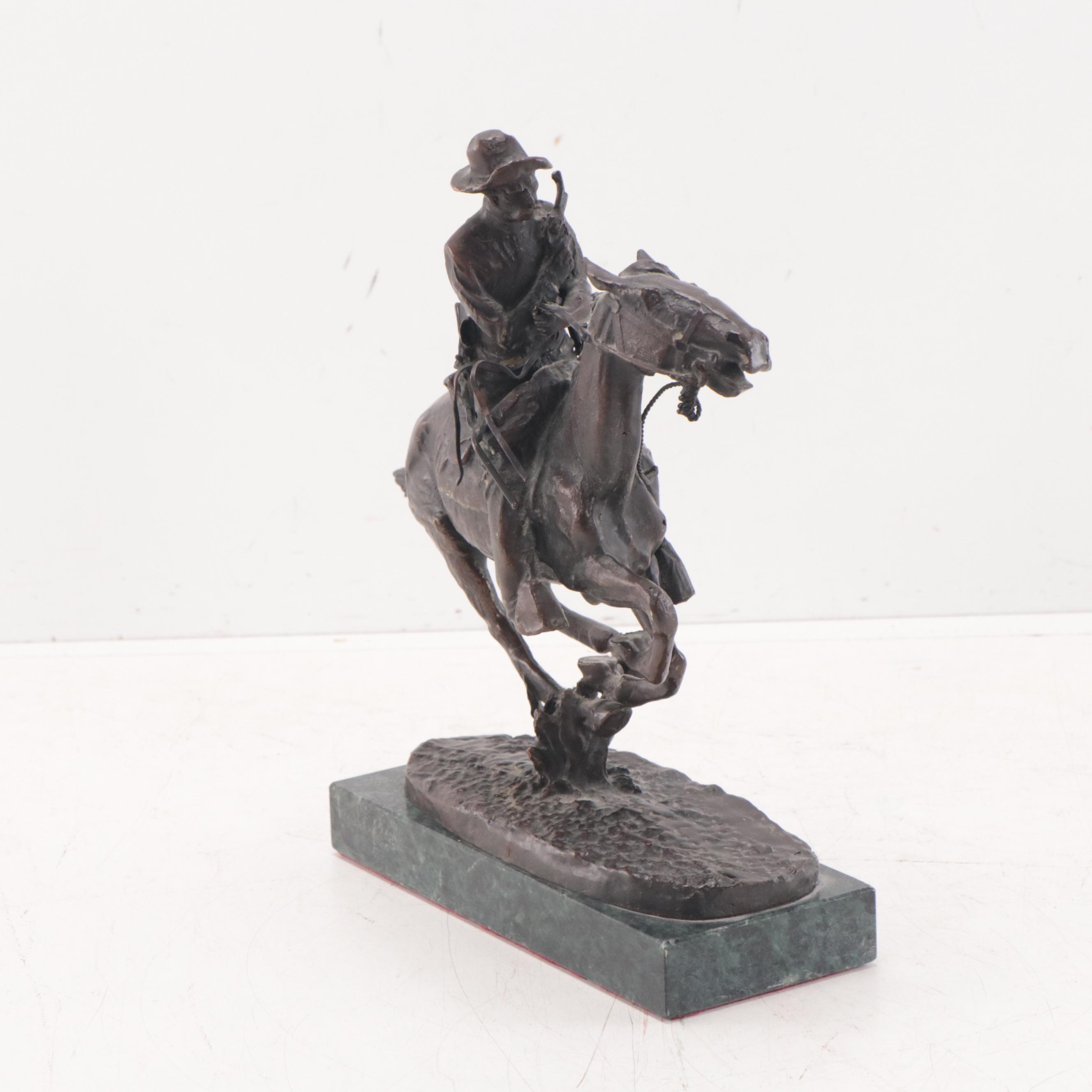 Frederic Remington Bronze Sculpture "Trooper of the Plains"