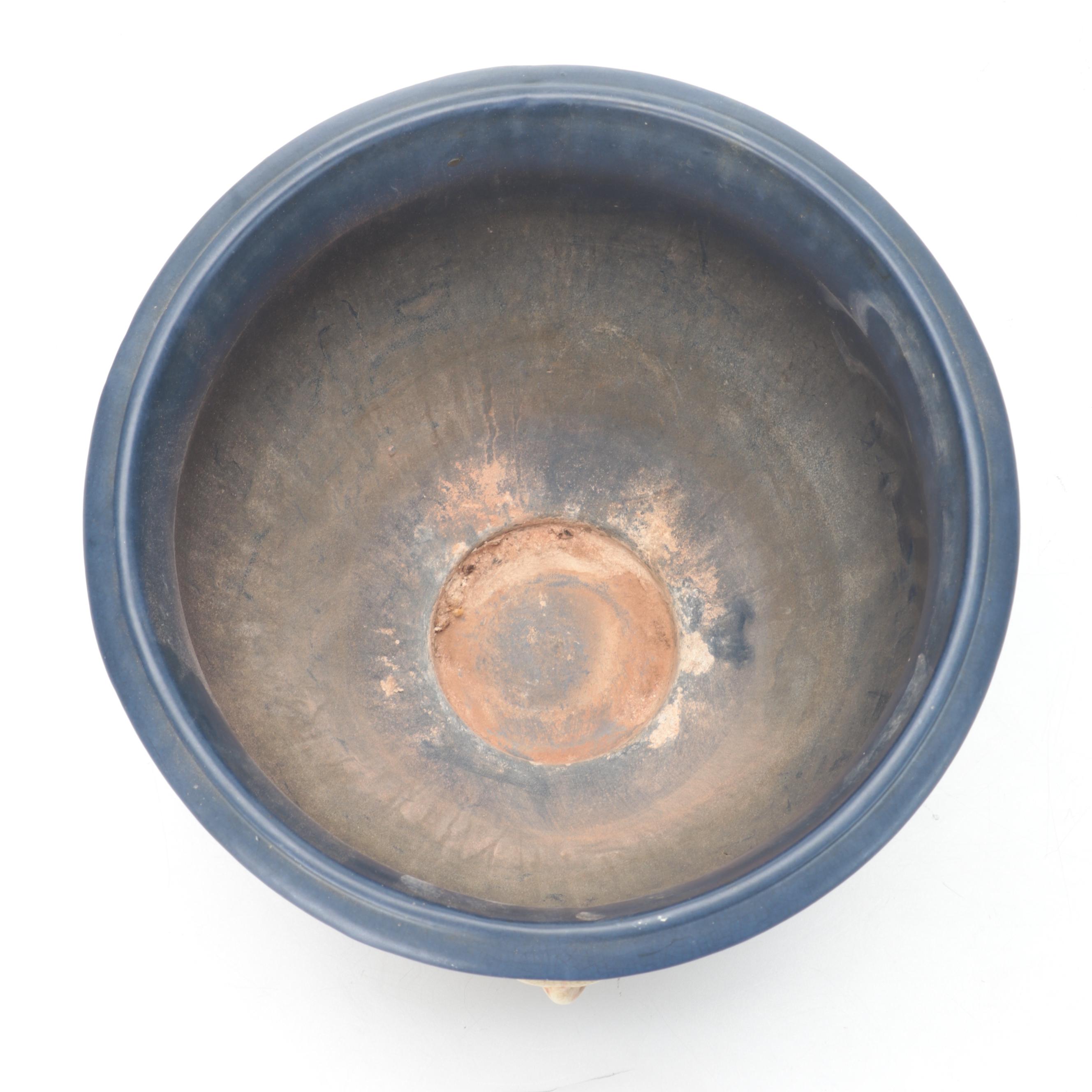 Weller Pottery Flemish Blue Ware Jardinière and Pedestal, Early 20th Century