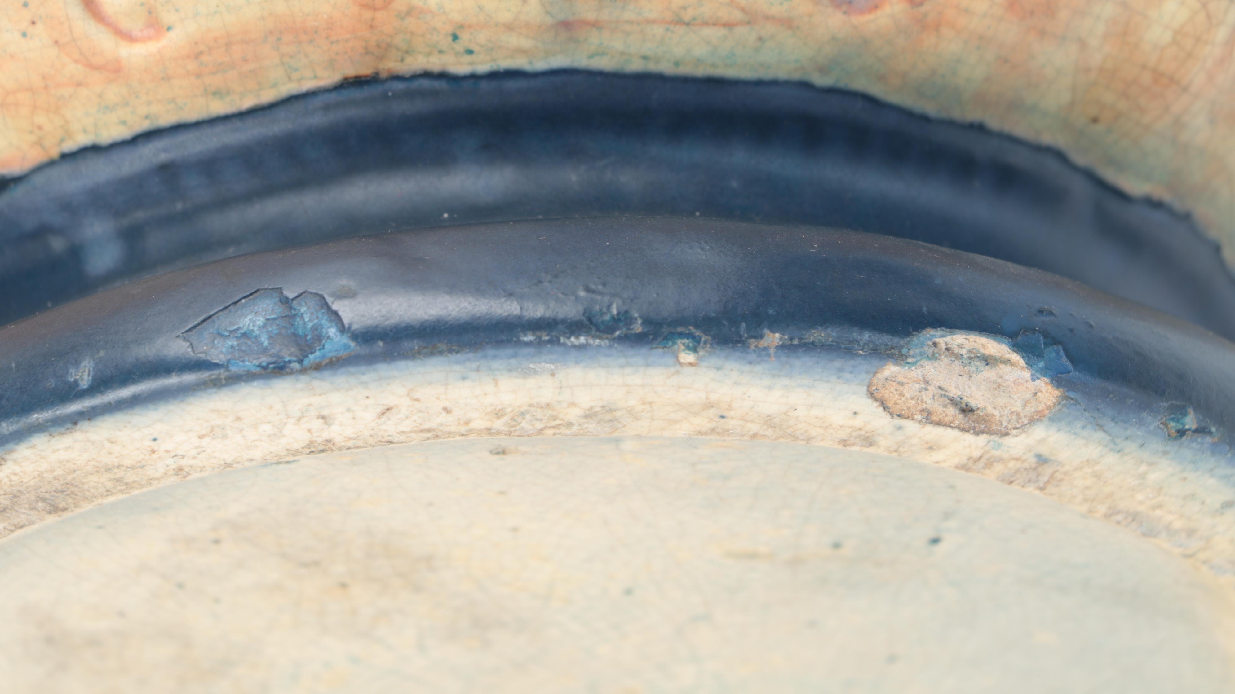 Weller Pottery Flemish Blue Ware Jardinière and Pedestal, Early 20th Century