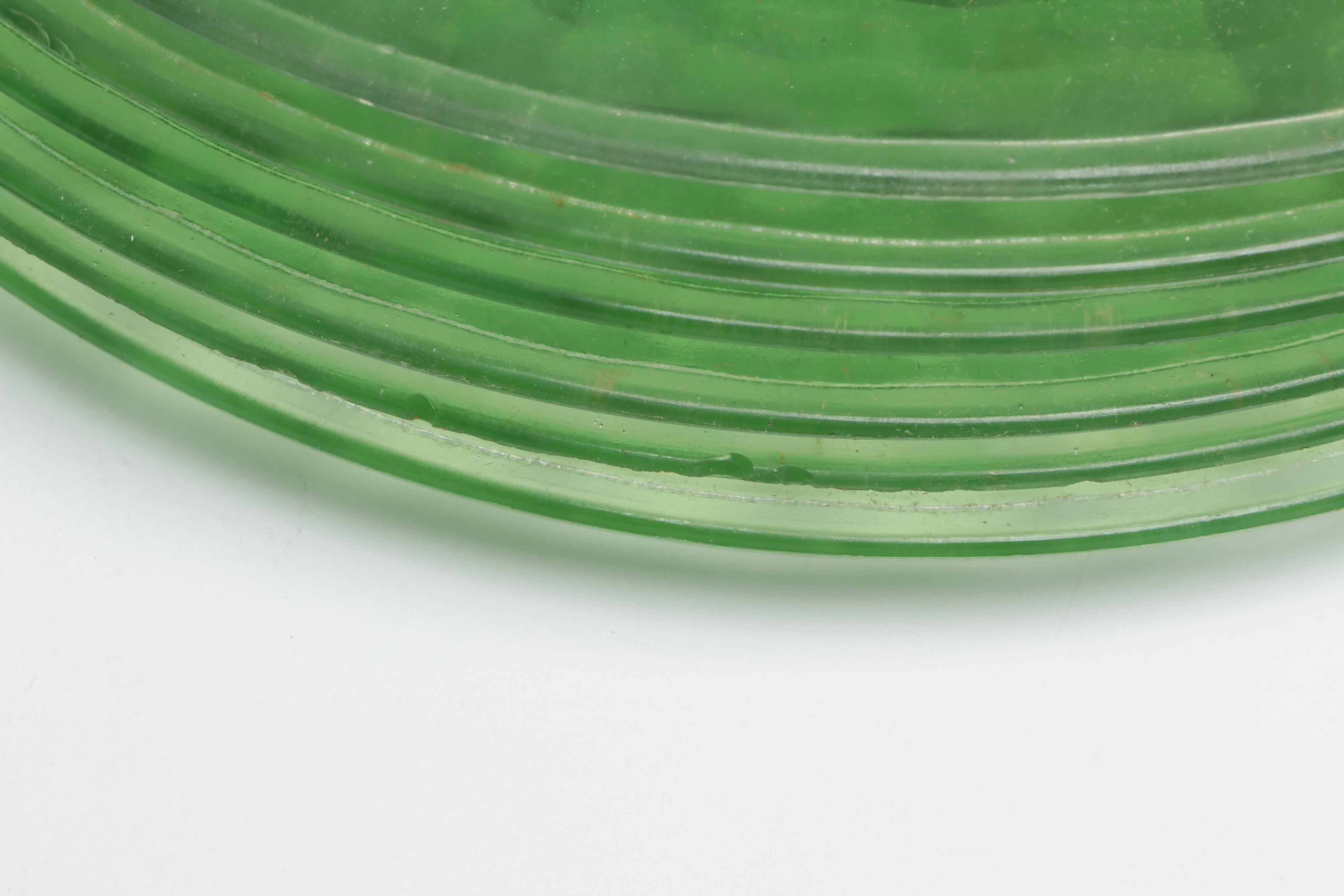 Vaseline Glass Collection with Other Depression and Green Glass