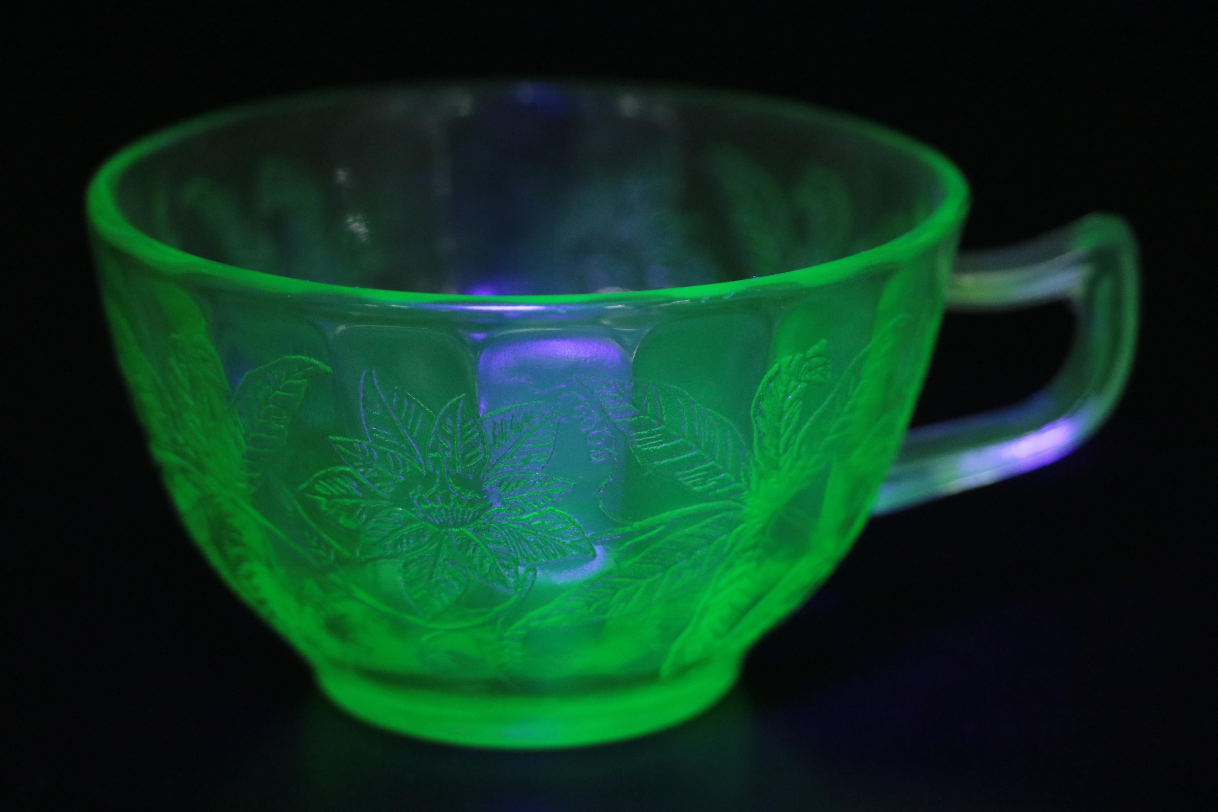 Vaseline Glass Collection with Other Depression and Green Glass