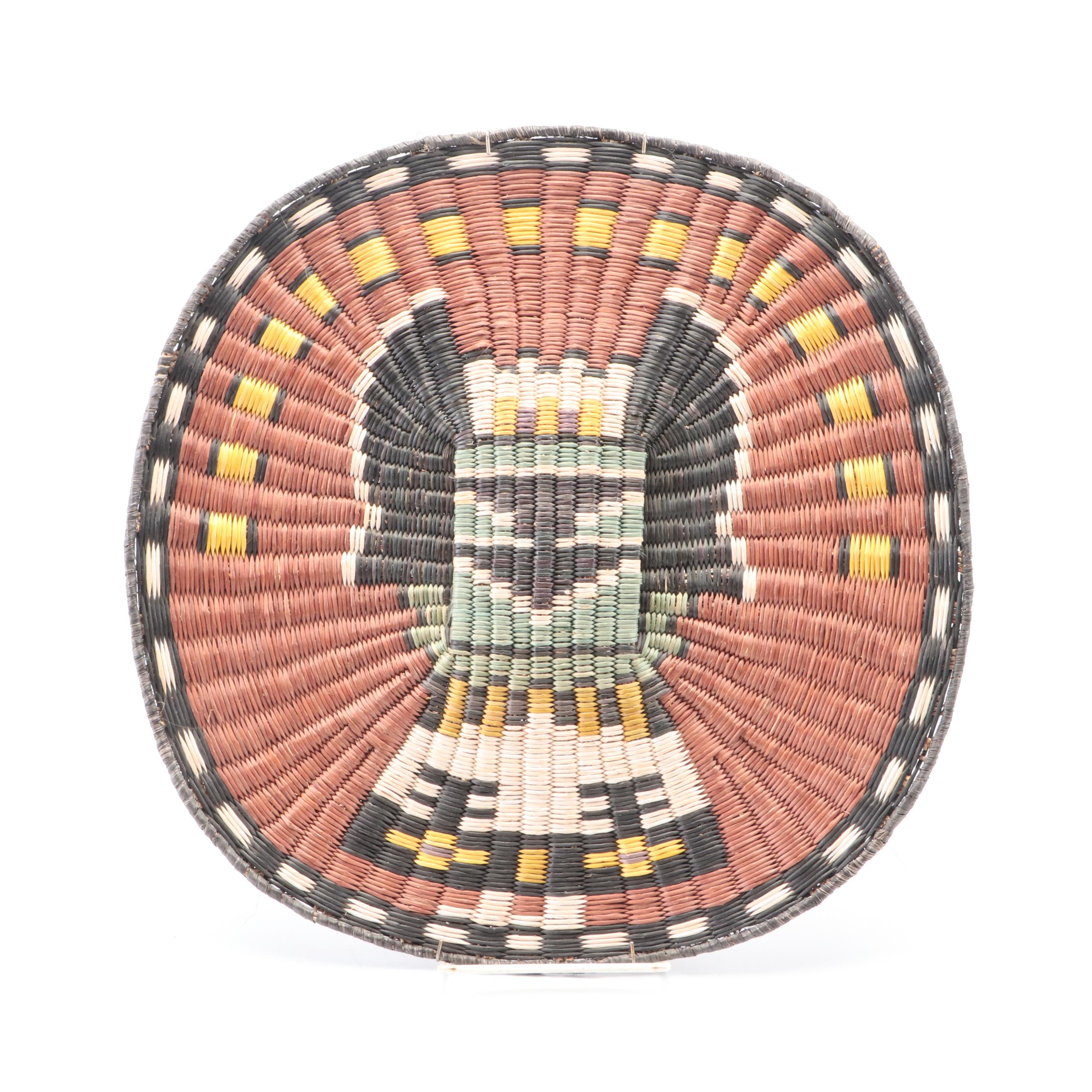 Hopi Crow Mother and Turtle Wicker Weave Wall Plaques