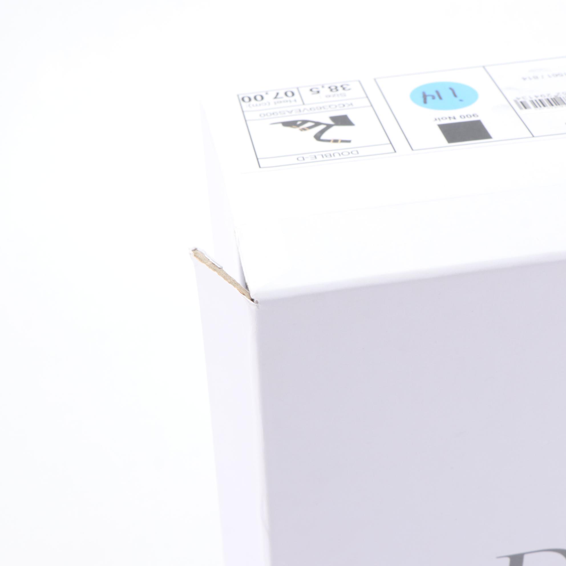 Christian Dior Black Leather Ankle Strap Dress Sandals with Box