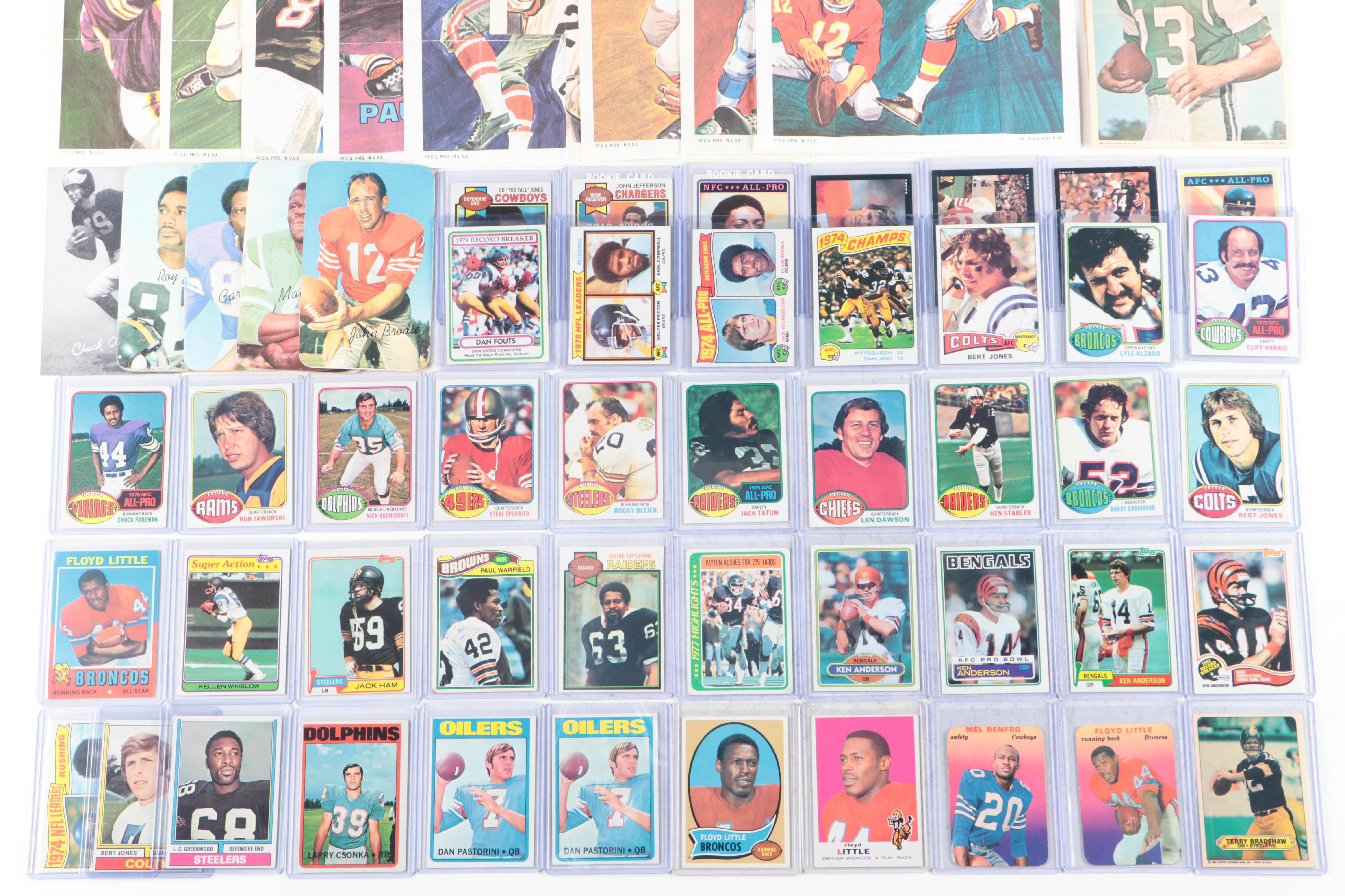 Cincinnati Bengals Artwork with Vintage Topps Posters and Football Cards