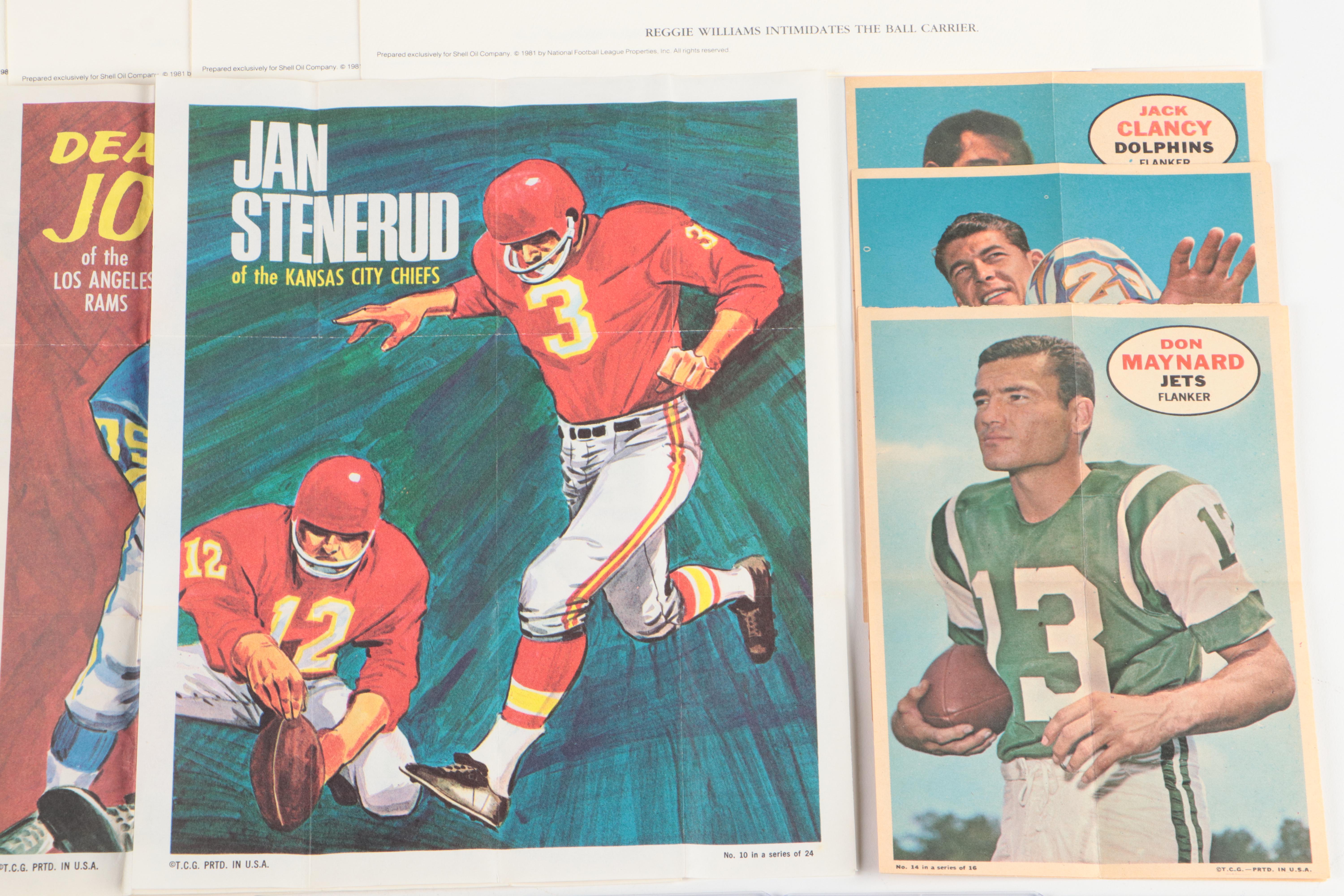Cincinnati Bengals Artwork with Vintage Topps Posters and Football Cards