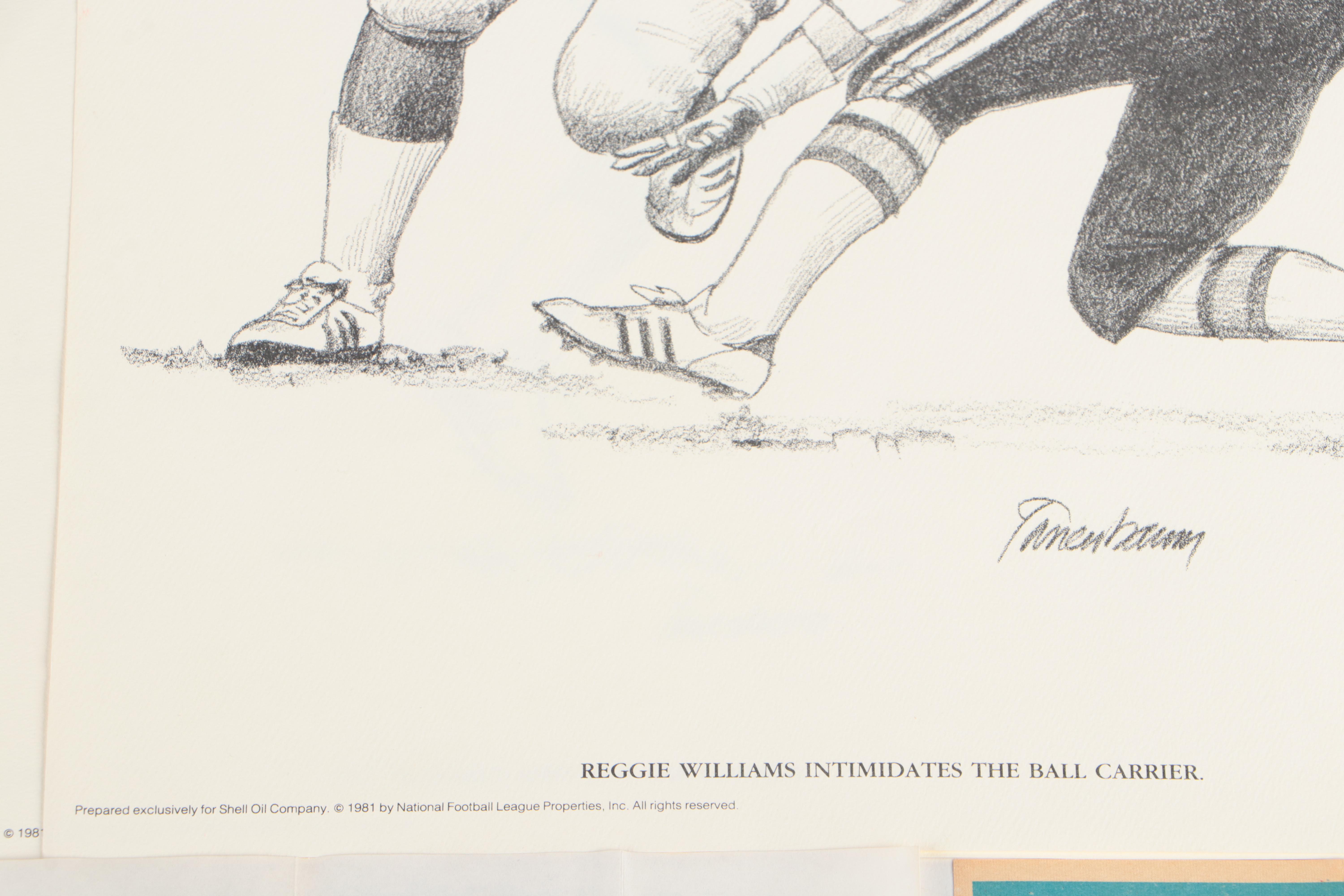 Cincinnati Bengals Artwork with Vintage Topps Posters and Football Cards