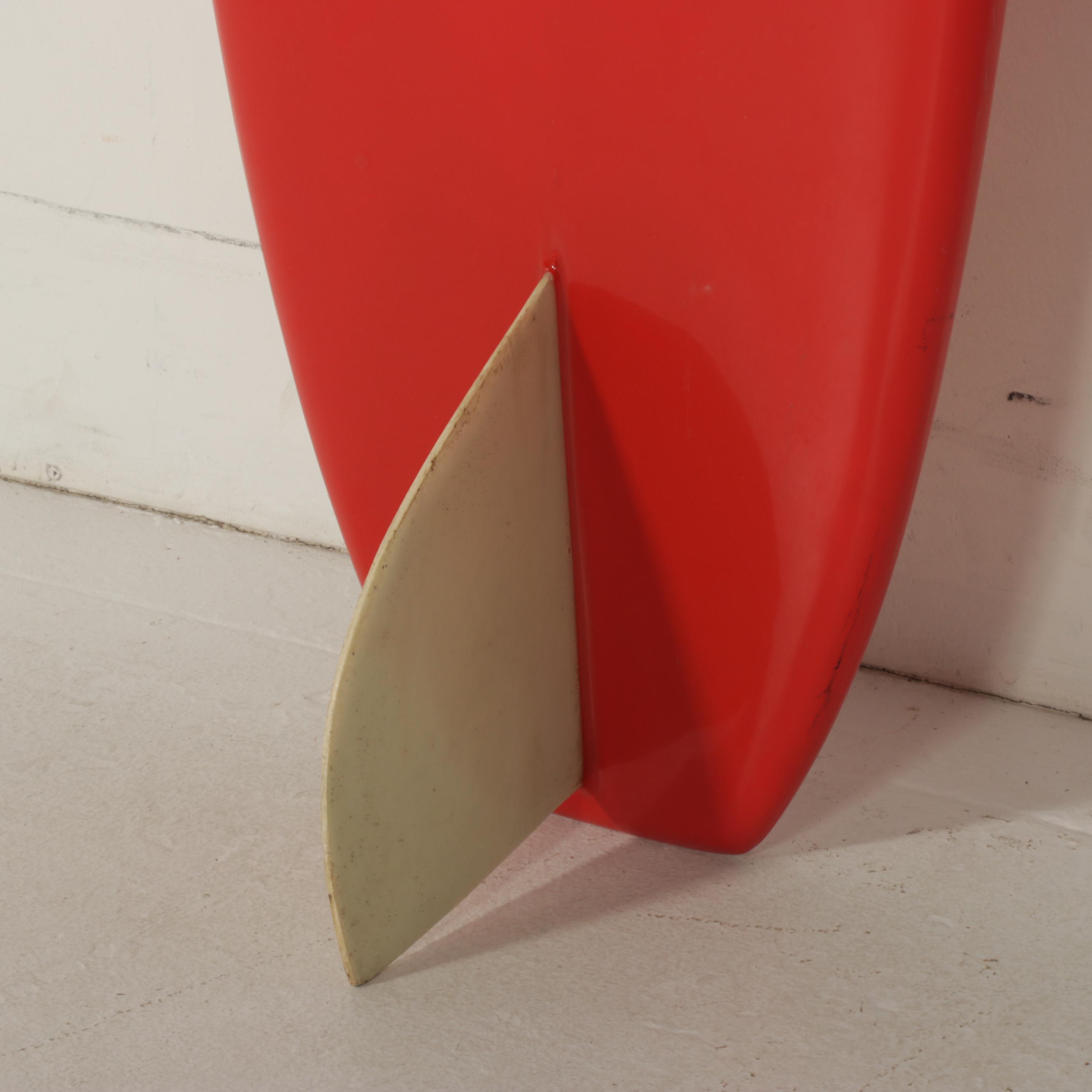 Malibu Custom Surfboards Striped Red Surfboard