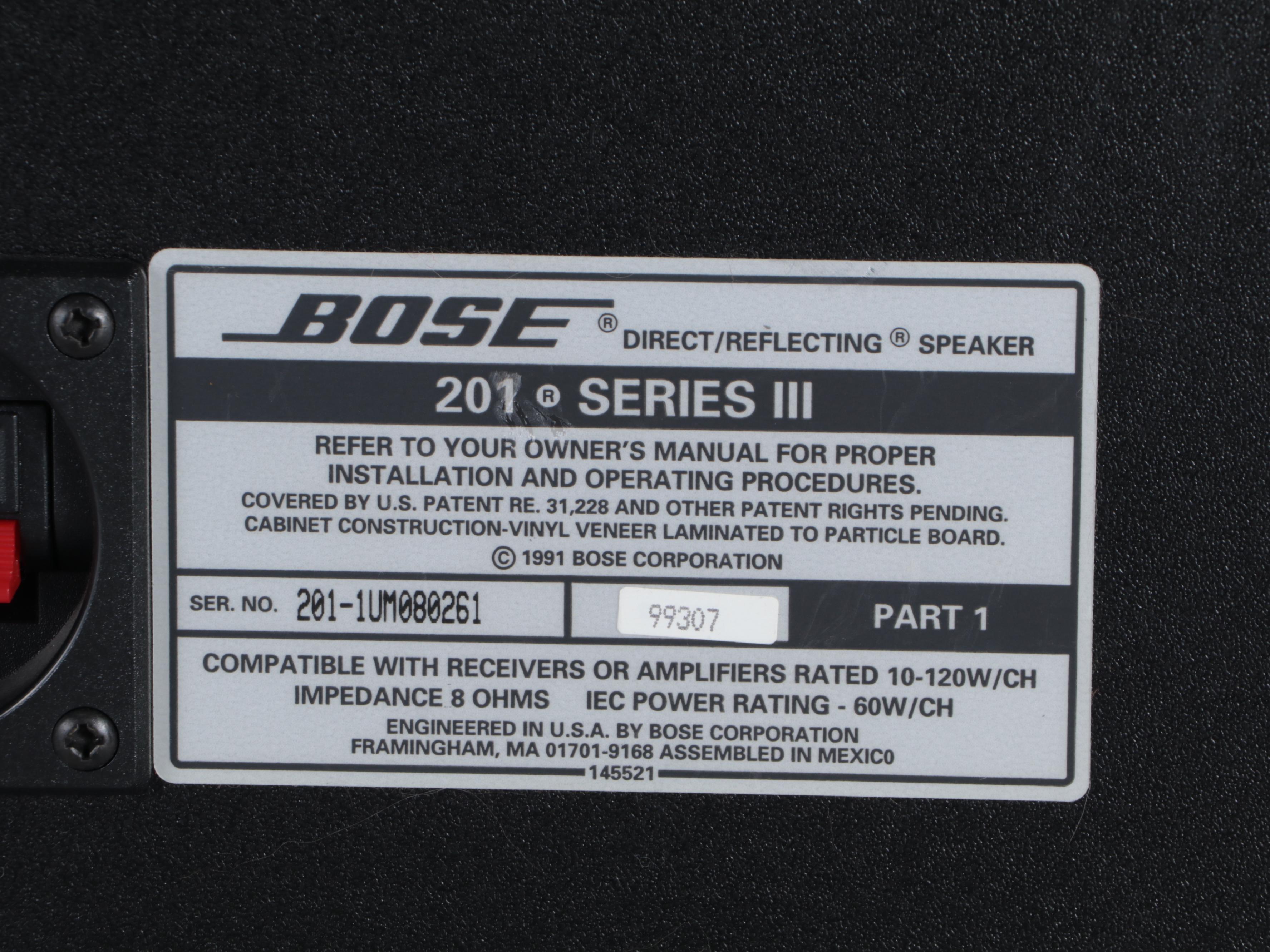 Bose 201 Series III Speakers