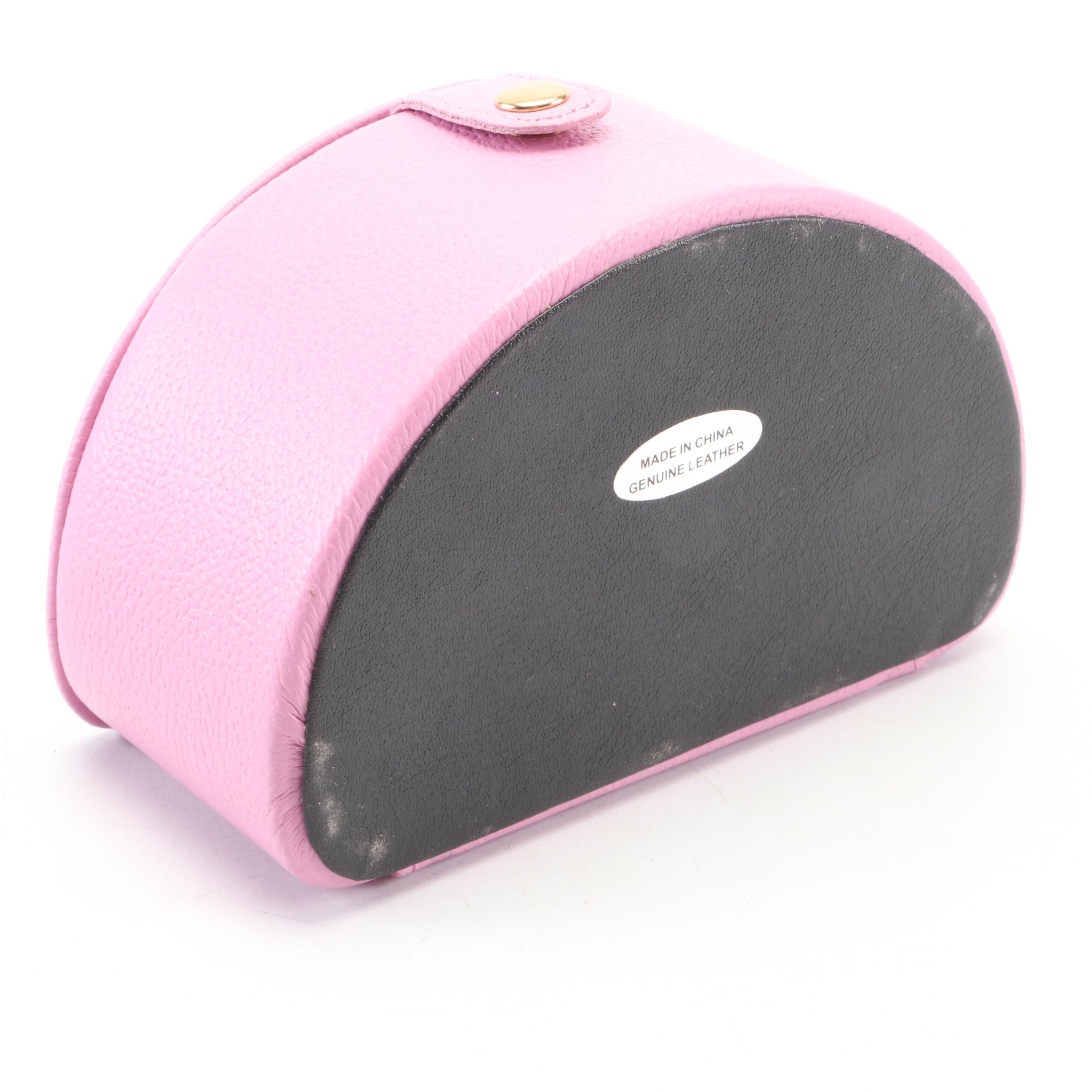 Rowallan Pebbled Bonded Leather Travel Jewelry Boxes