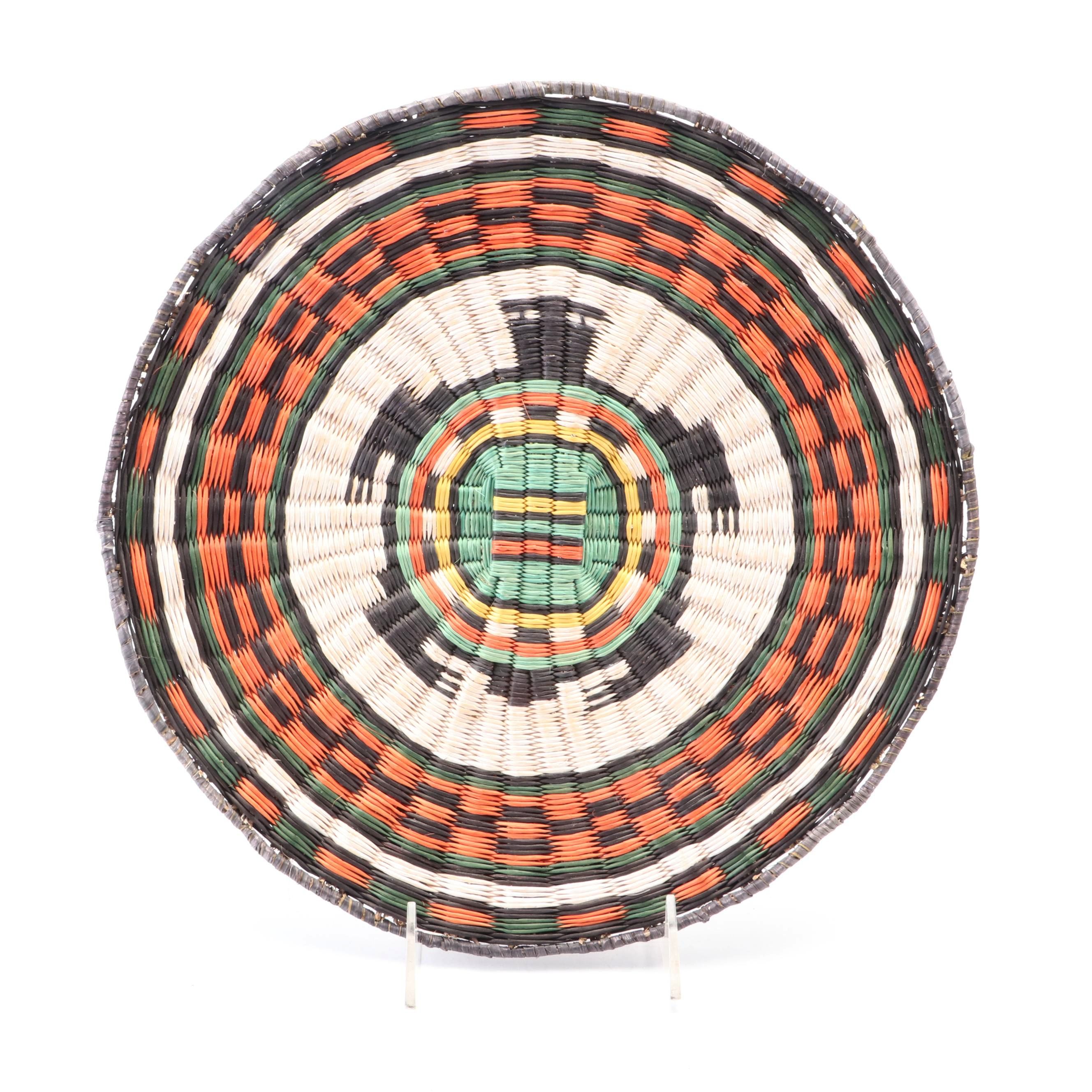 Hopi Crow Mother and Turtle Wicker Weave Wall Plaques