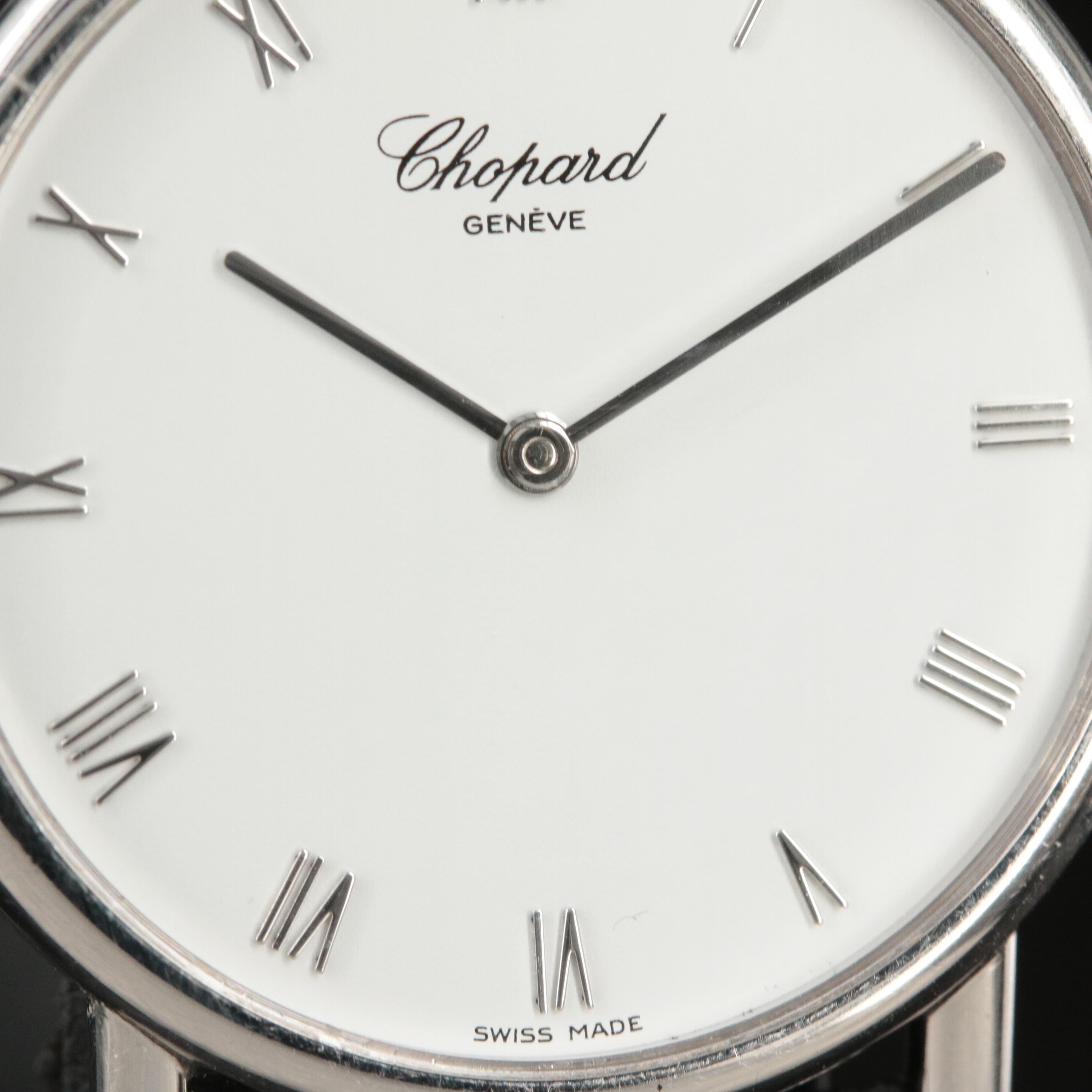 18K Chopard Geneve White Roman Dial Watch