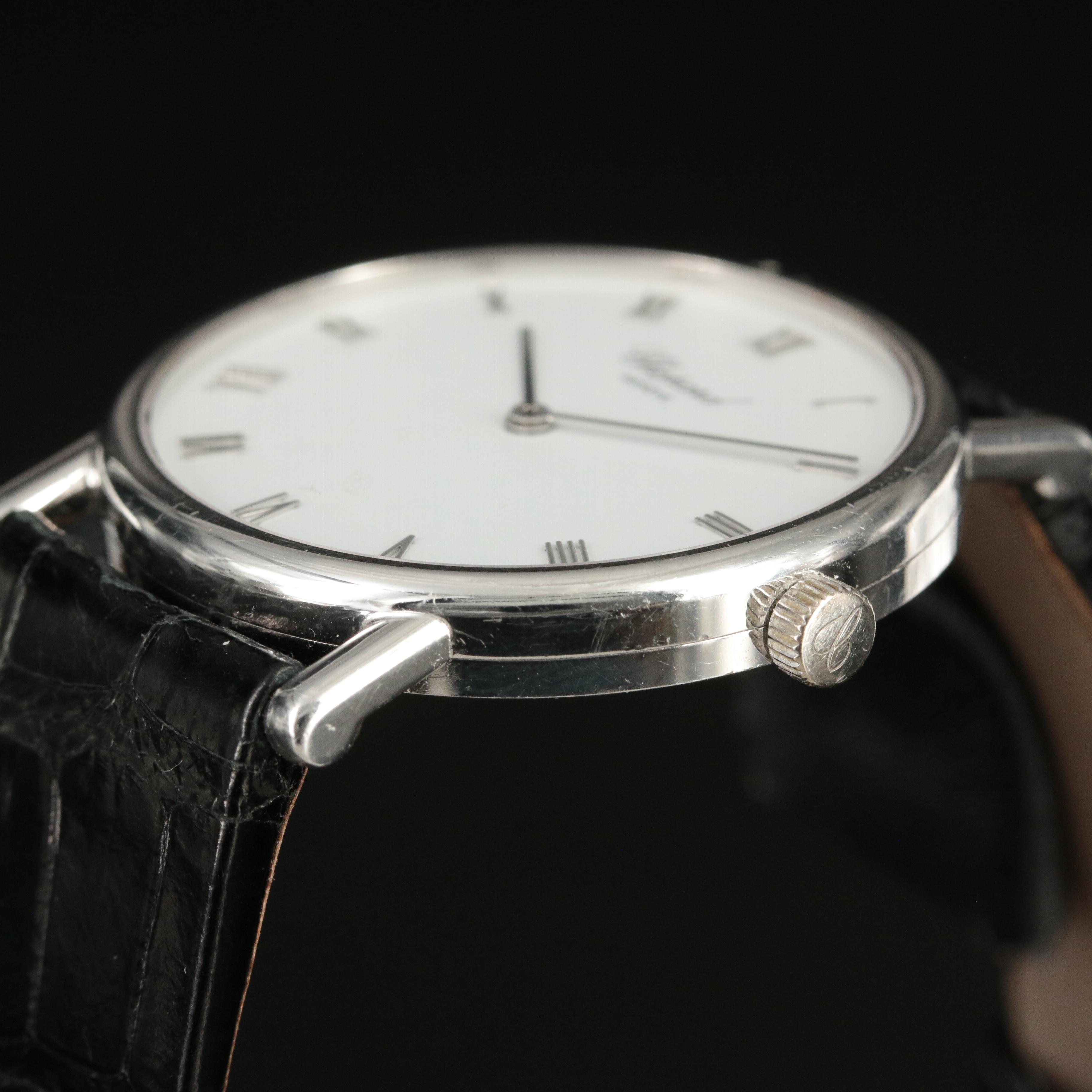 18K Chopard Geneve White Roman Dial Watch